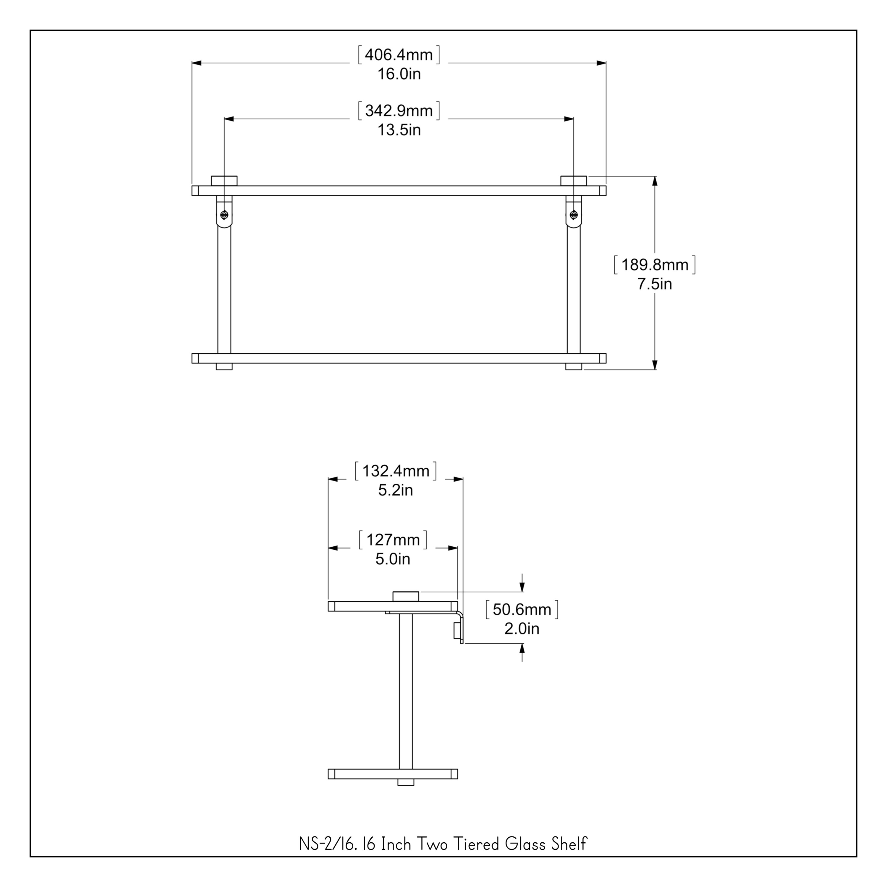 Allied Brass NS-2/16-PB Bathroom-Shelves - View #3