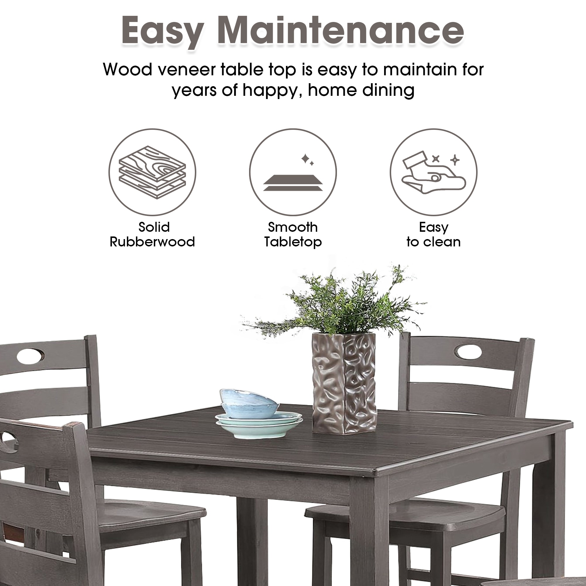 IHOMEadore MDFM3419GY-PT-5PK Dining-Sets - View #3