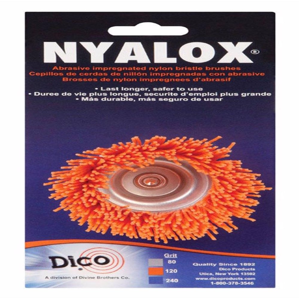 Dico  Nyalox 2.5 in Crimped Nylon Cup Brush (Silicon Carbide) 1/4 in Shank 4500 rpm 1 pc