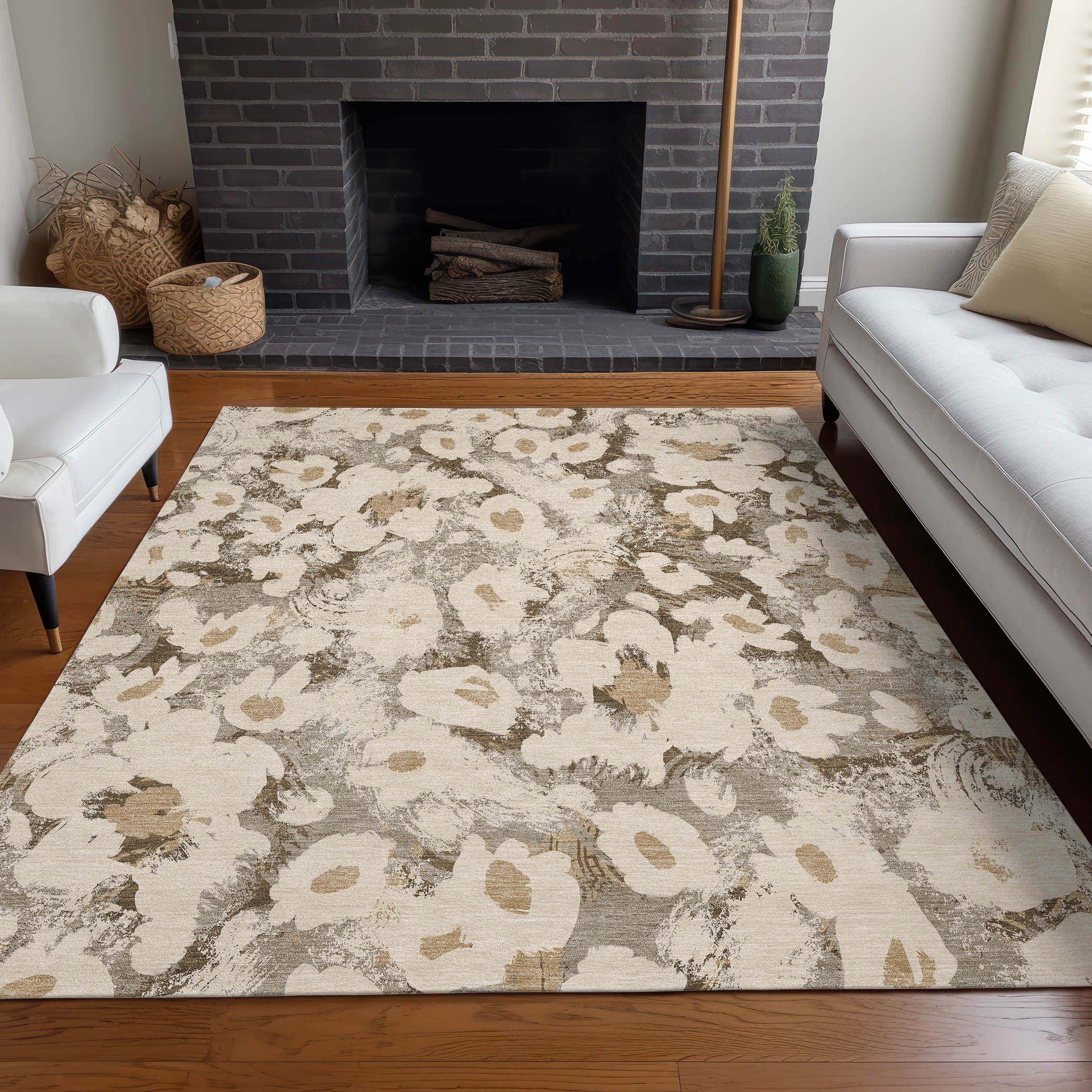 Addison Rugs Chantille 8 X 10 (ft) Khaki Indoor/Outdoor Geometric 