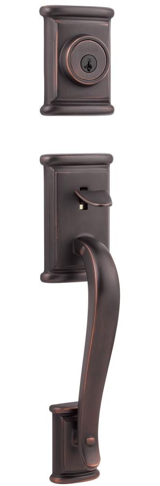 Kwikset 800ADHLIP-11PS Signature Series Venetian Bronze Single-Cylinder Deadbolt Entry Door Exterior Handle Smartkey