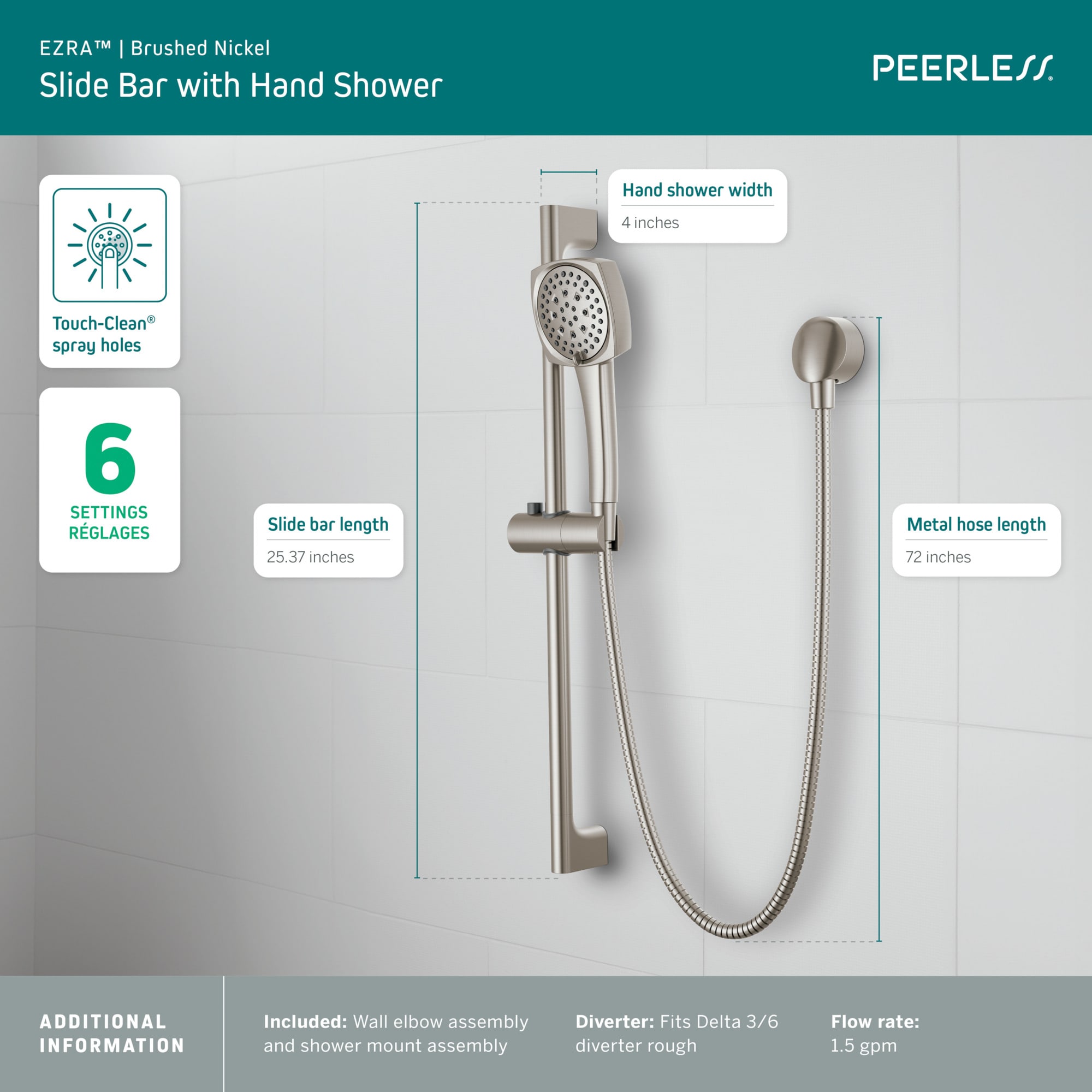Peerless P62471-BN Bath-Shower-Facc - View #9