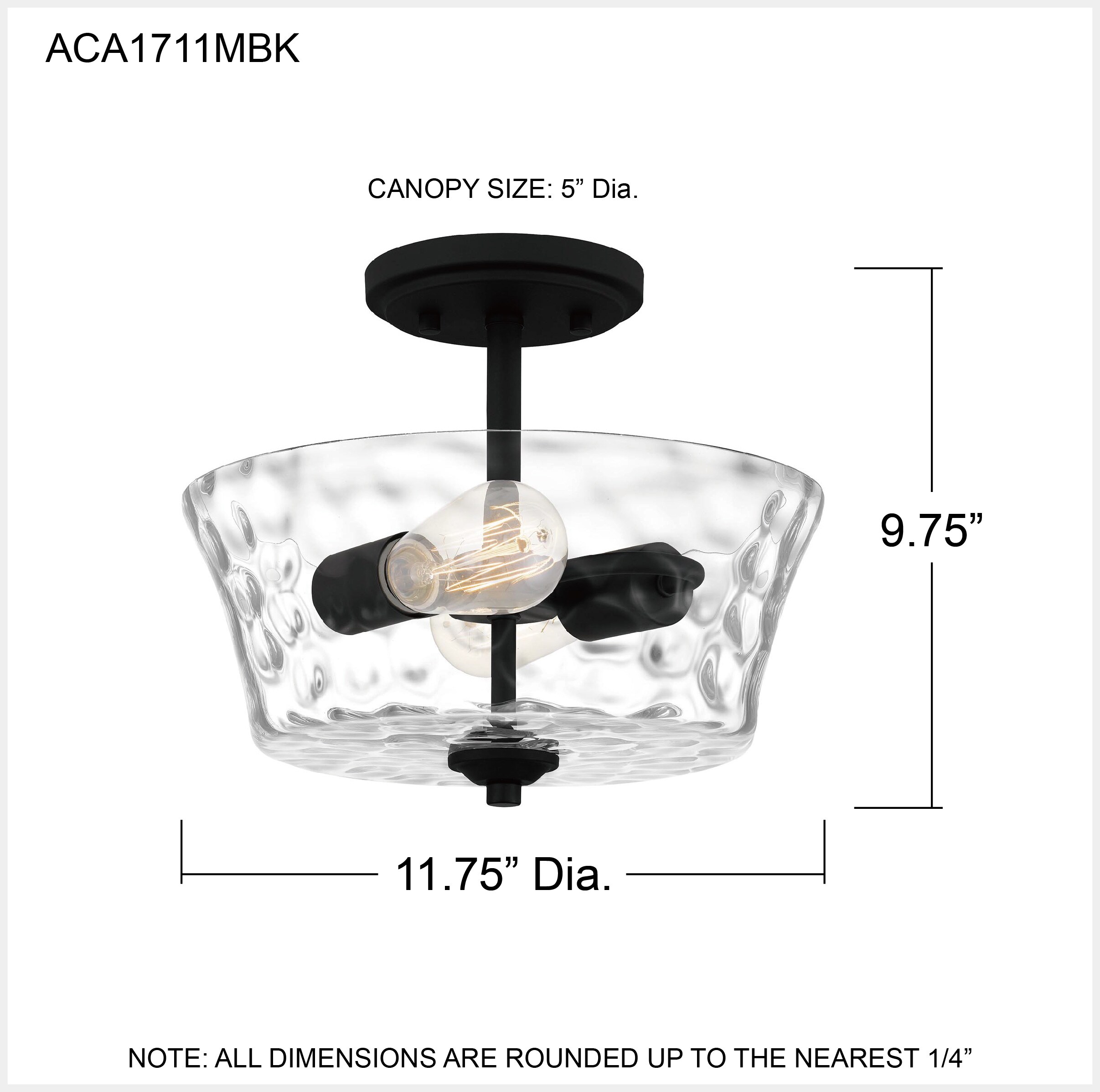 Quoizel ACA1711MBK flushmounts - View #5