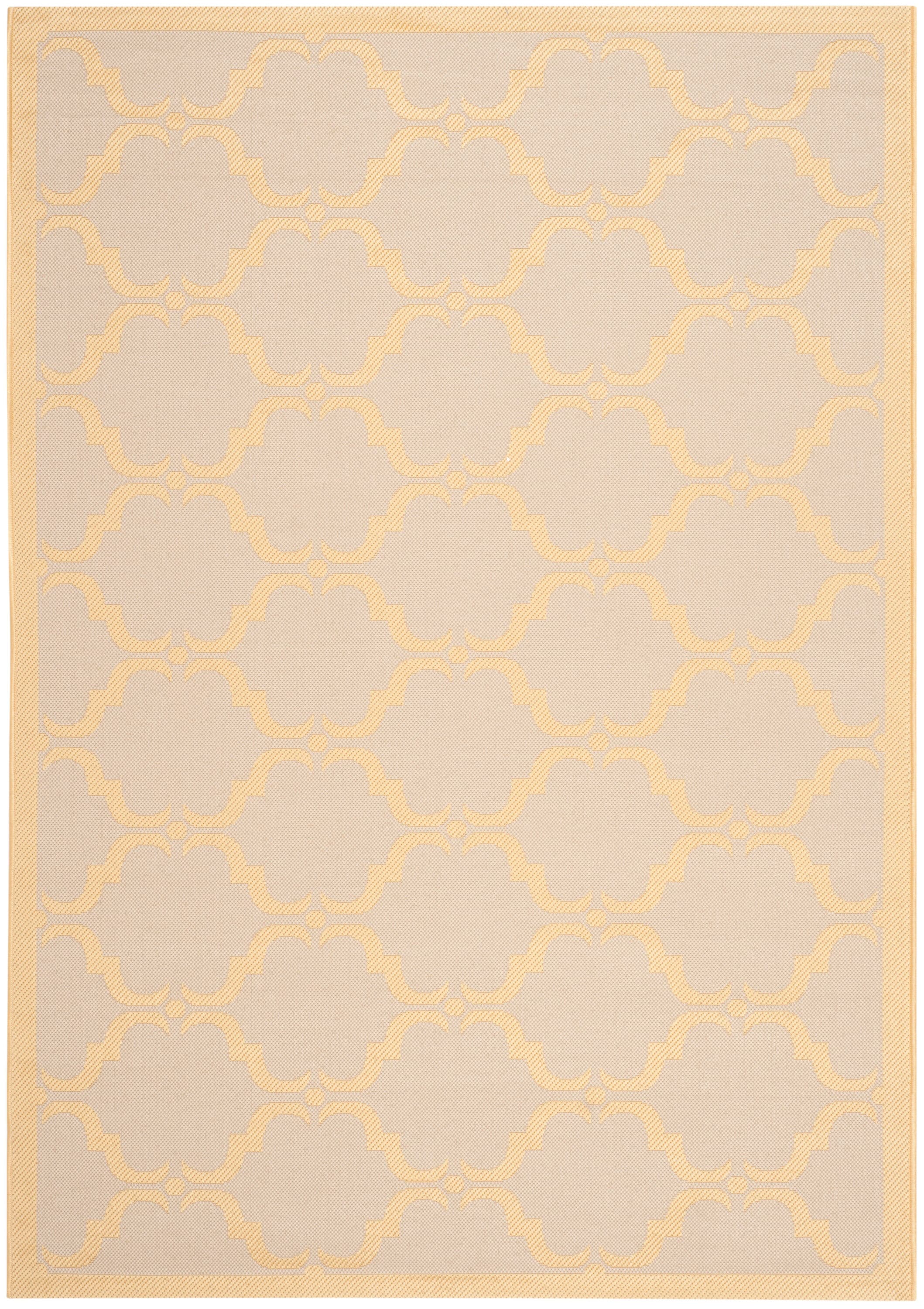 Golden Bliss 59"x84" Synthetic Flat-Woven Reversible Outdoor Rug