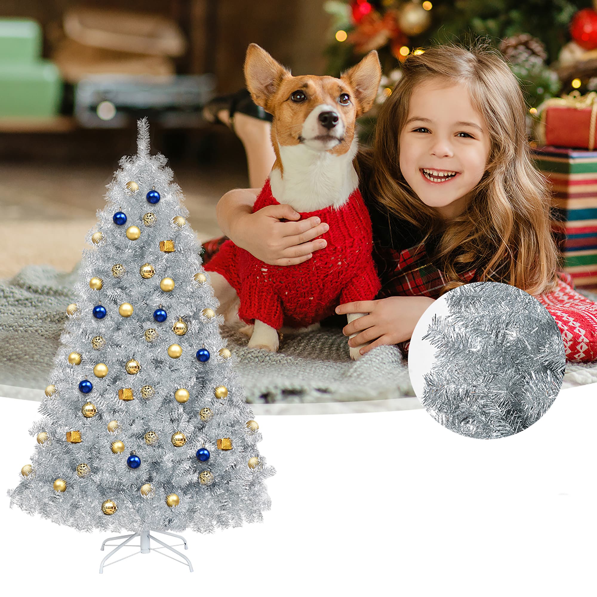 Costway CM22826 Artificial-Christmas-Trees - View #3