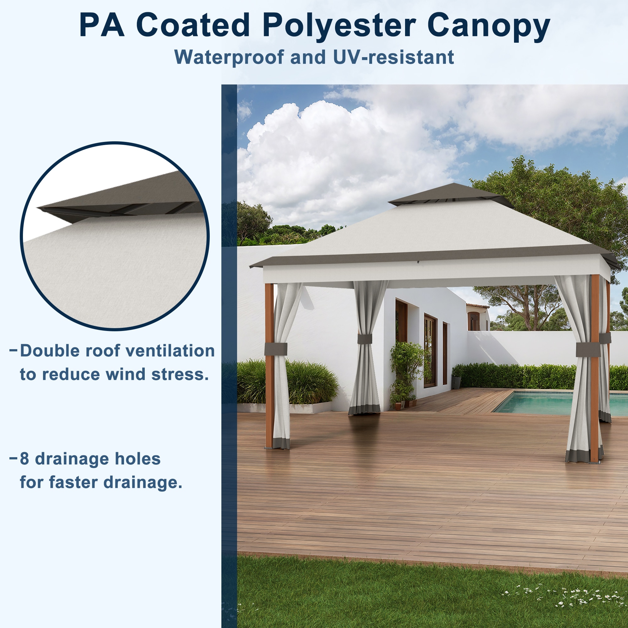 Clihome CL8440231000001 Wood-Resin-Gazebos - View #6