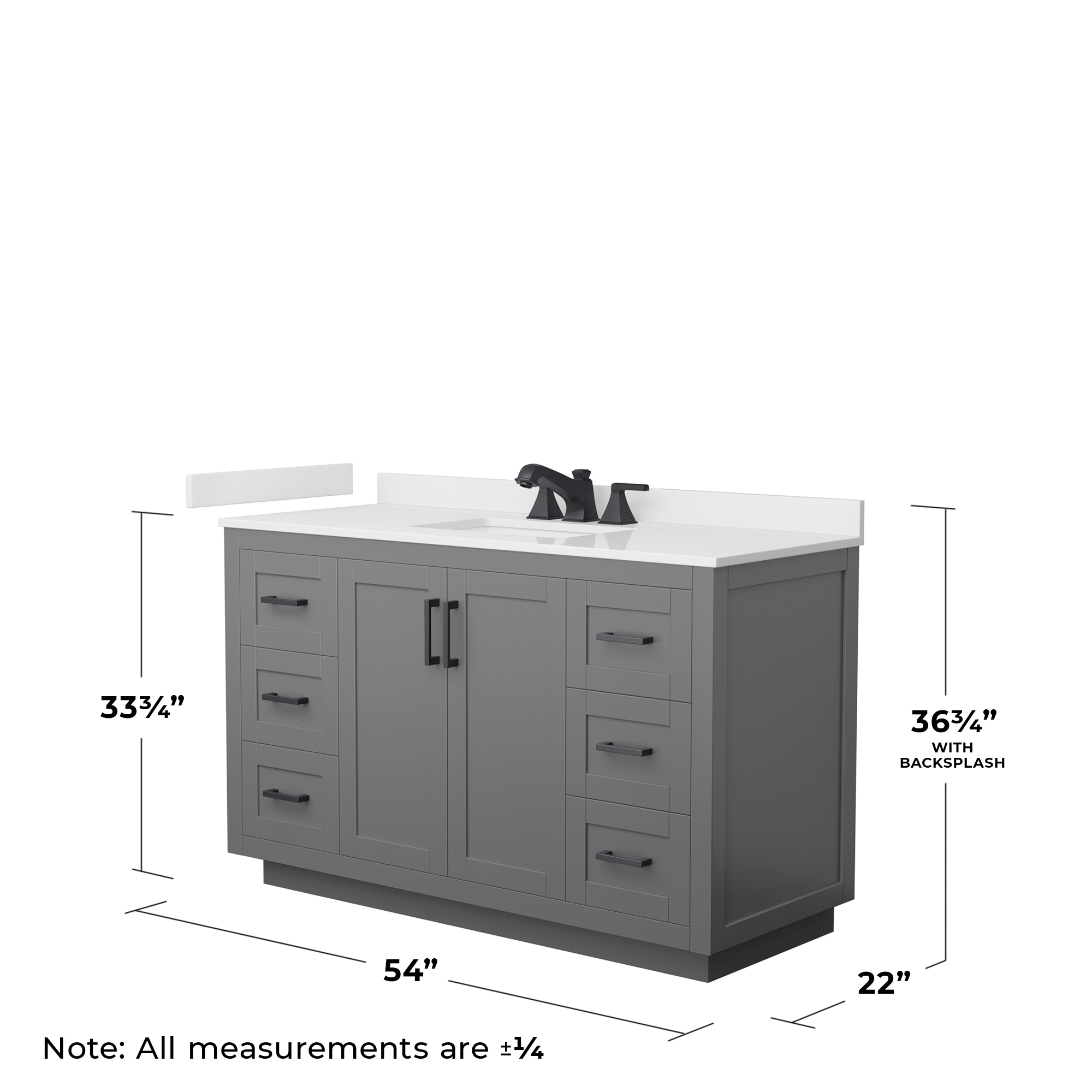 Wyndham Collection WCF292954SGBWQUS3MXX Bath-Vanity-Combo - View #5