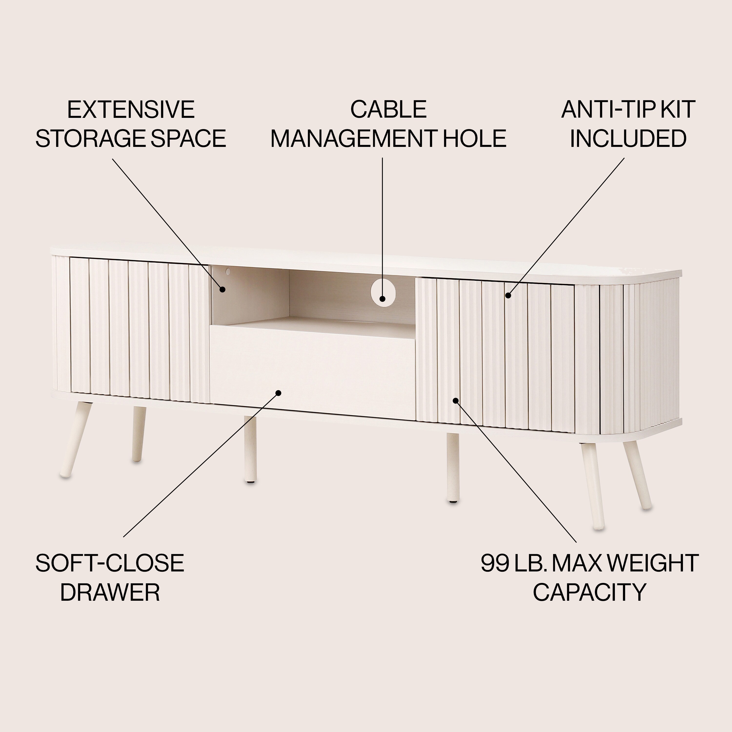 JONATHAN  Y TVS1001D Tv-Stands - View #3
