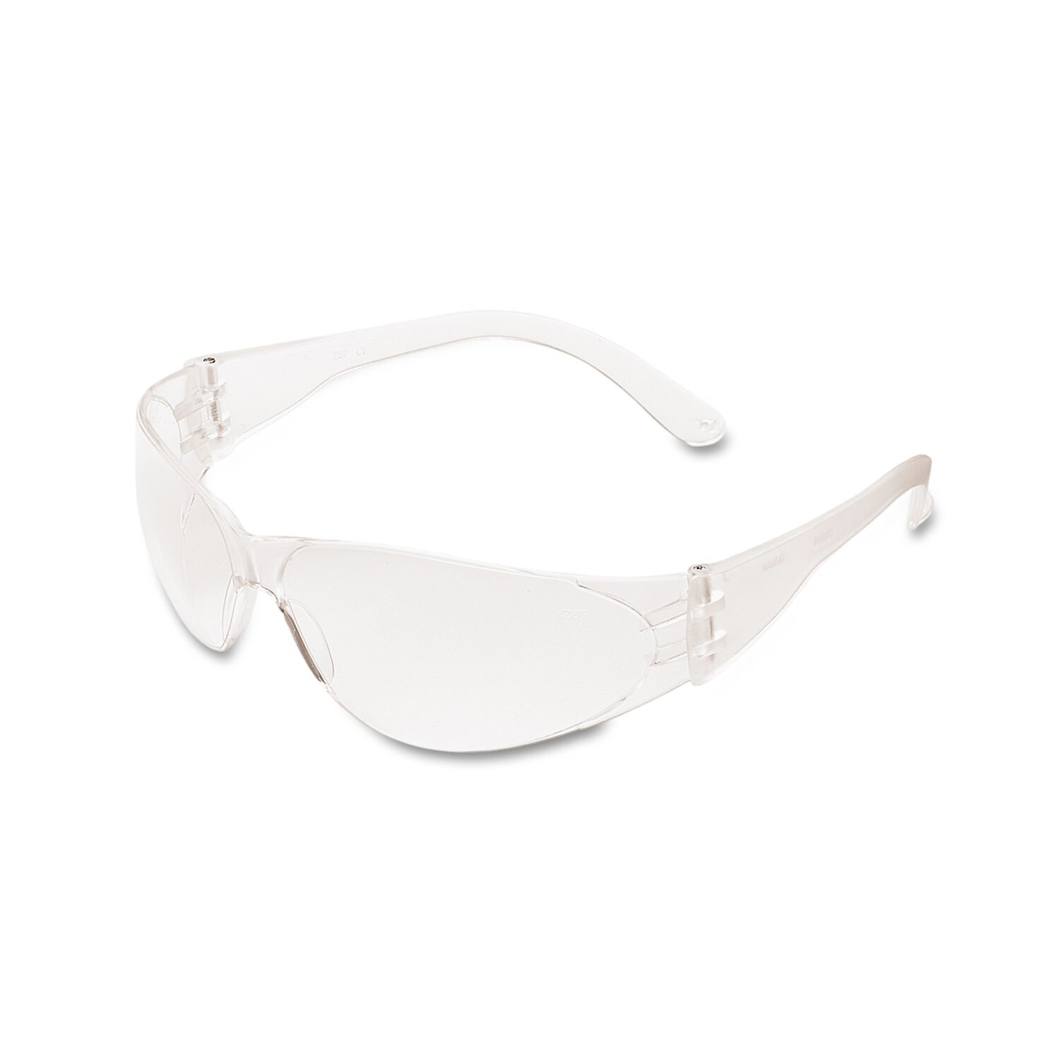MCR Safety Checklite Safety Glasses Frameless Clear Single Hard Coat Scratch-Resistant Lens