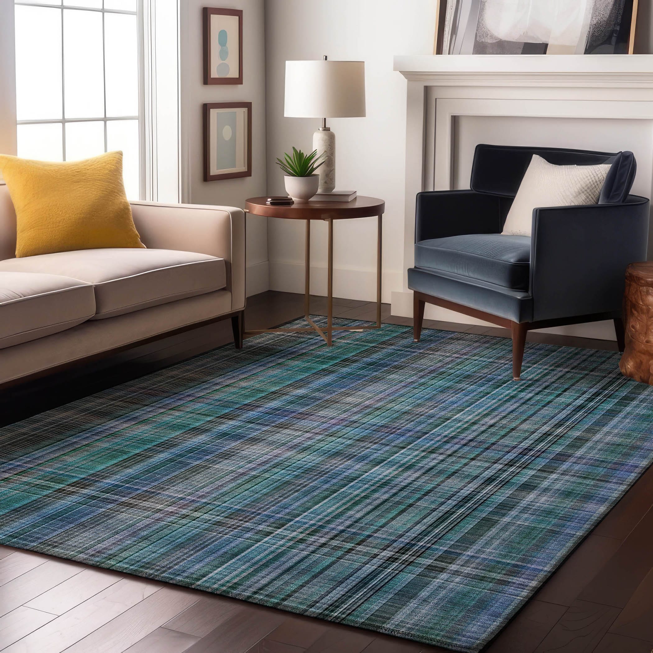 Addison Rugs AMF505PI5X8 Mayfield AMF505PI 5 x 7 (ft) Loomed Polyester Pink Rectangular Indoor Abstract Machine washable Area rug