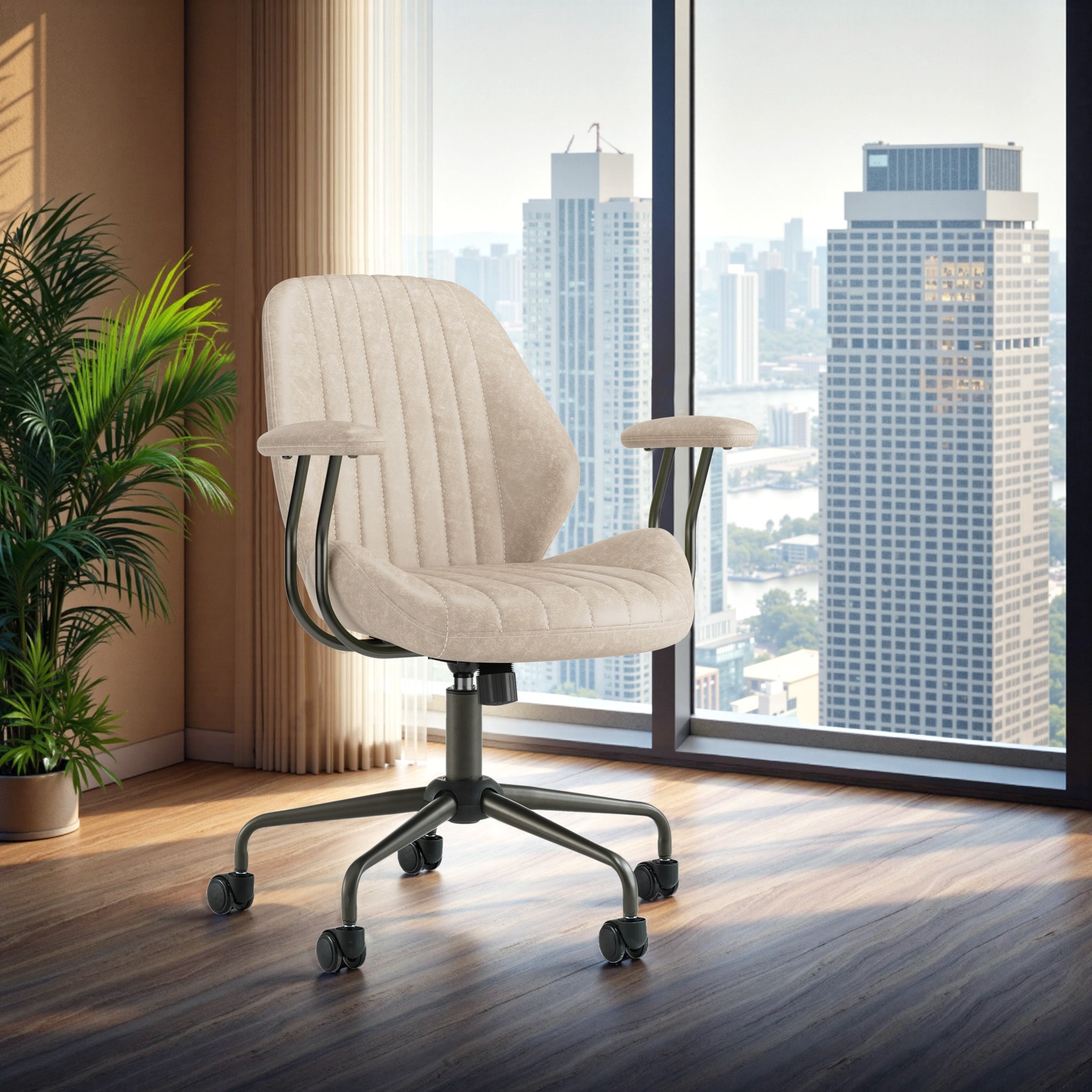 ALTRIGUS 6L-SKL400-AL Office Chair Beige Middle Back Support