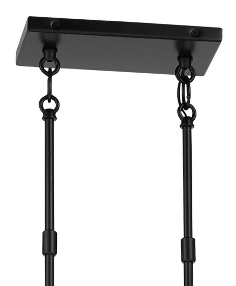 Coal Finish 6-Light Tapered Candle Chandelier with Etched White Glass