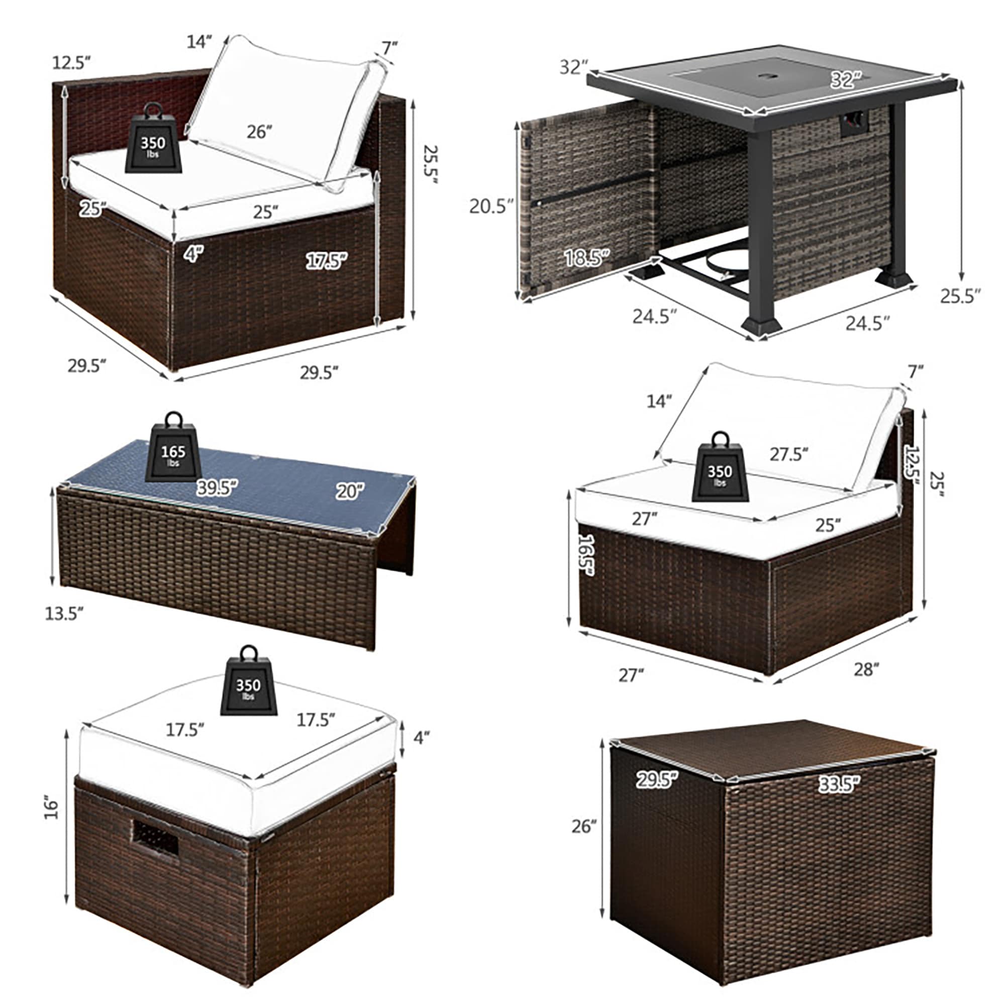 CASAINC CEW-HY3615DBOR Patio-Conversation-Sets - View #4