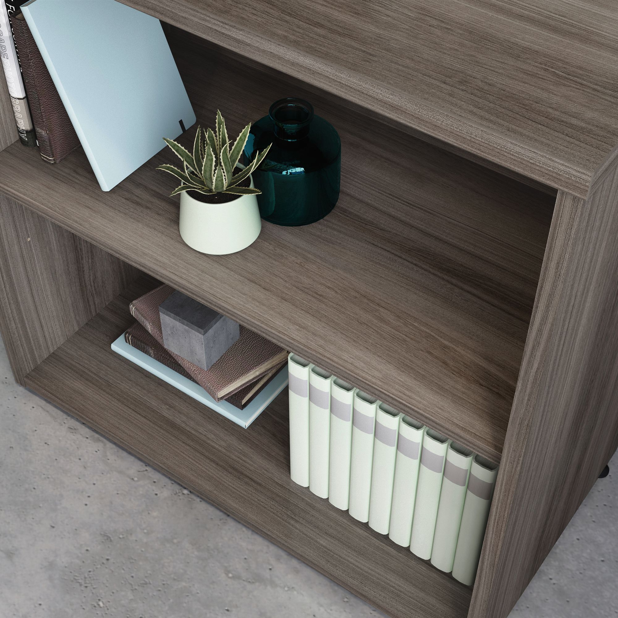 Sauder OfficeWorks by Affirm Commercial Office Bookcase Hudson Elm ...