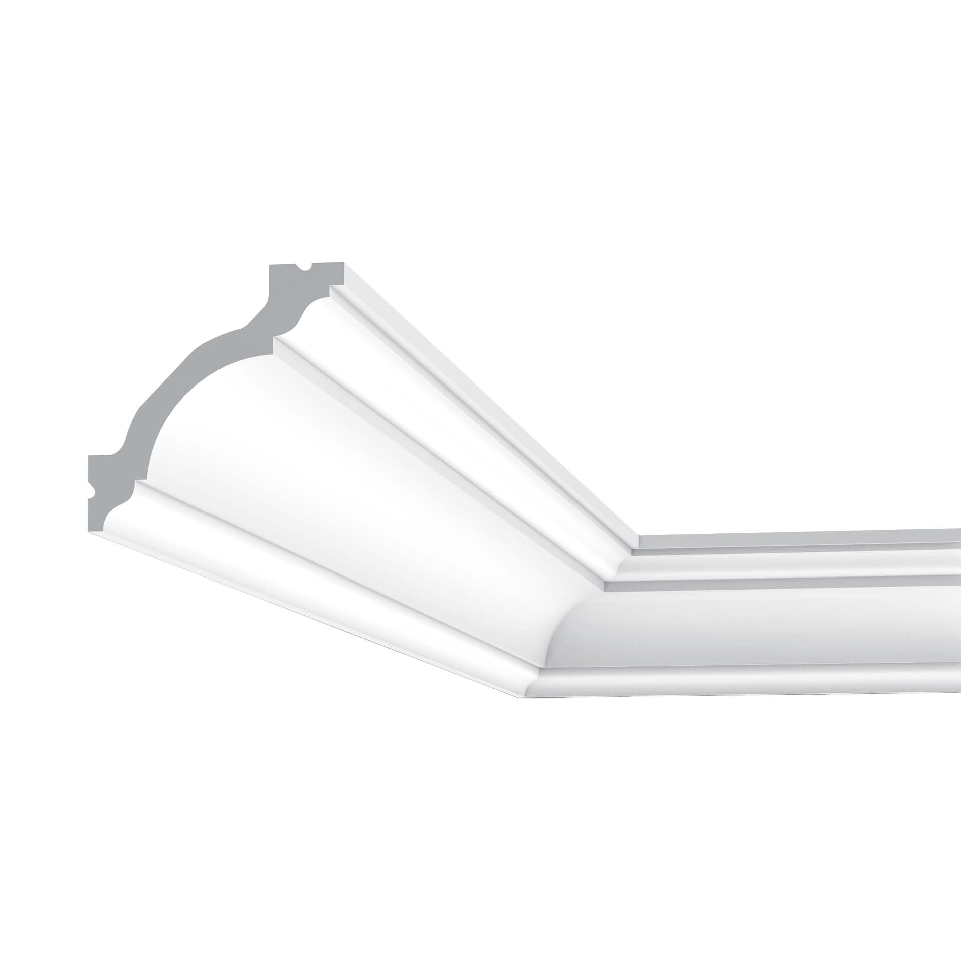 Orac Decor C213 Orac Crown Moulding 78-in Primed Polyurethane Crown Moulding