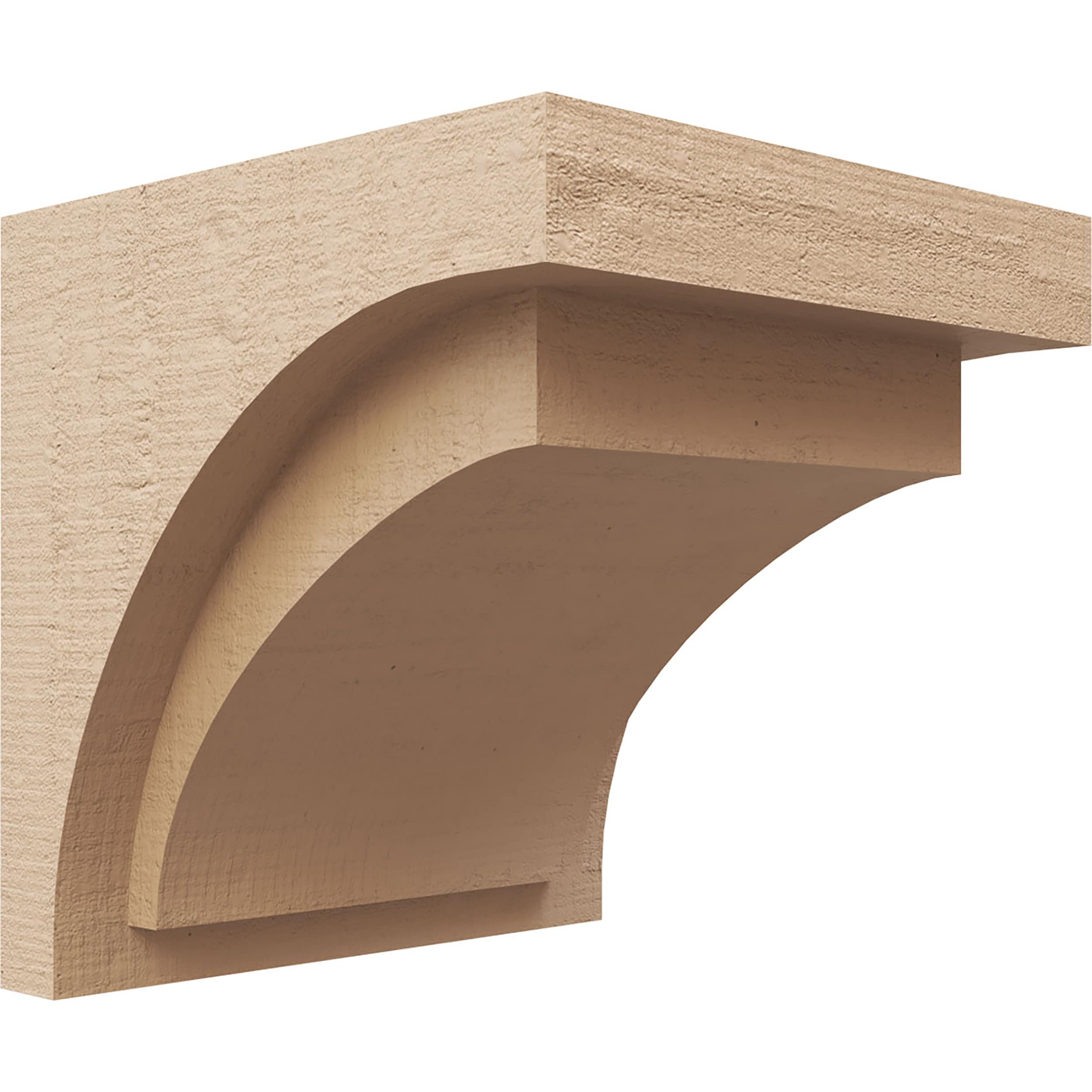 Ekena Millwork CORU09X09X09RIVRCPR 9-in x 9-in x 9-in Rough Cedar Woodgrain TimberThane Primed Urethane Paintable/Stainable Corbel