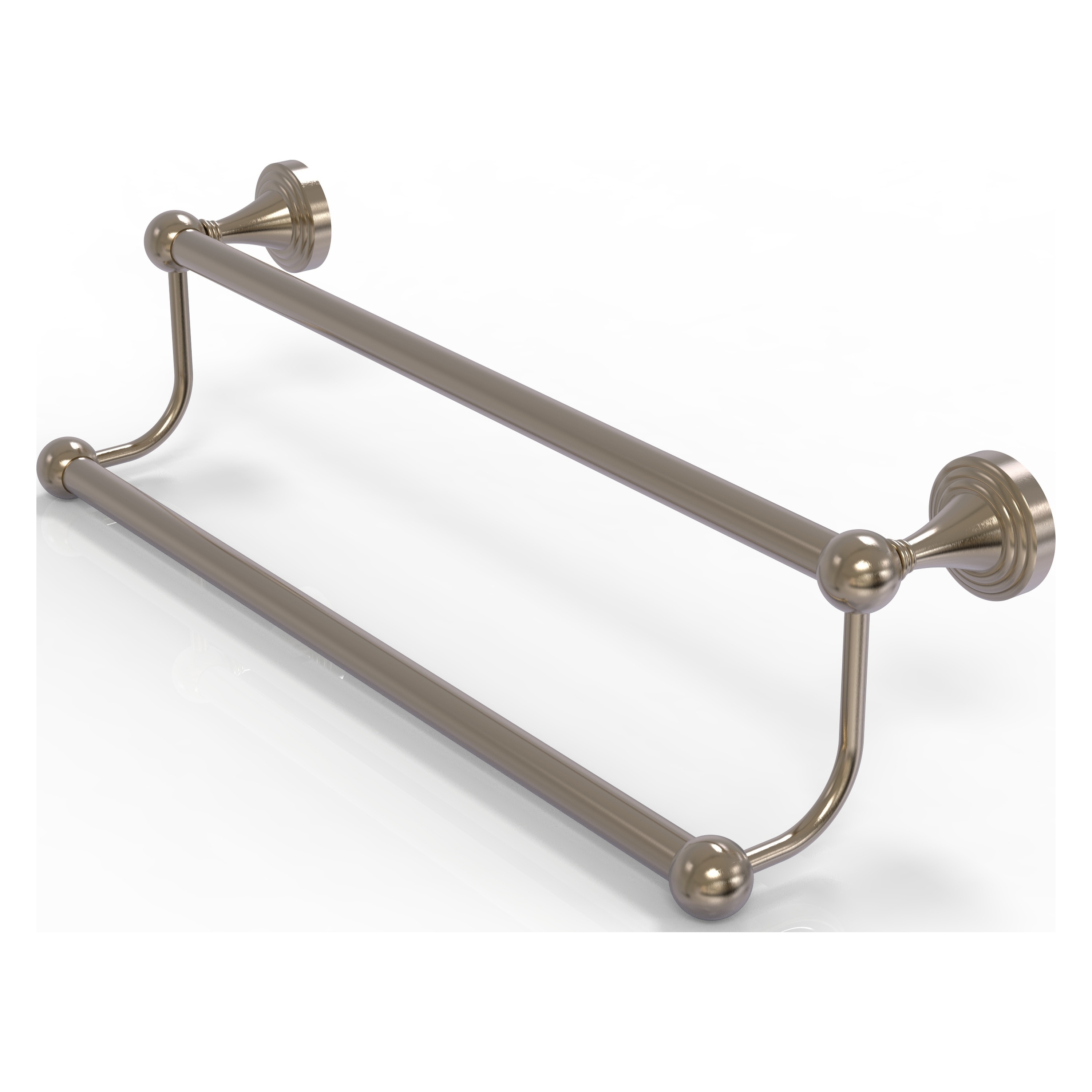 Allied Brass SG-72-24-PEW Sag Harbor 24-in double Antique Pewter Wall mount Double Towel Bar