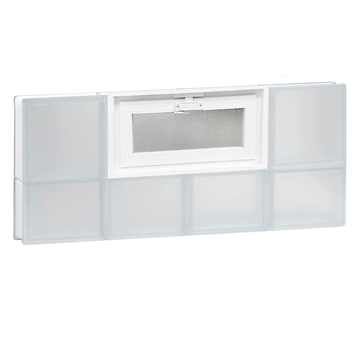 REDI2SET V3214FR Frosted Glass 31-in x 13-1/2-in Frameless Replacement Vented Glass Block Window