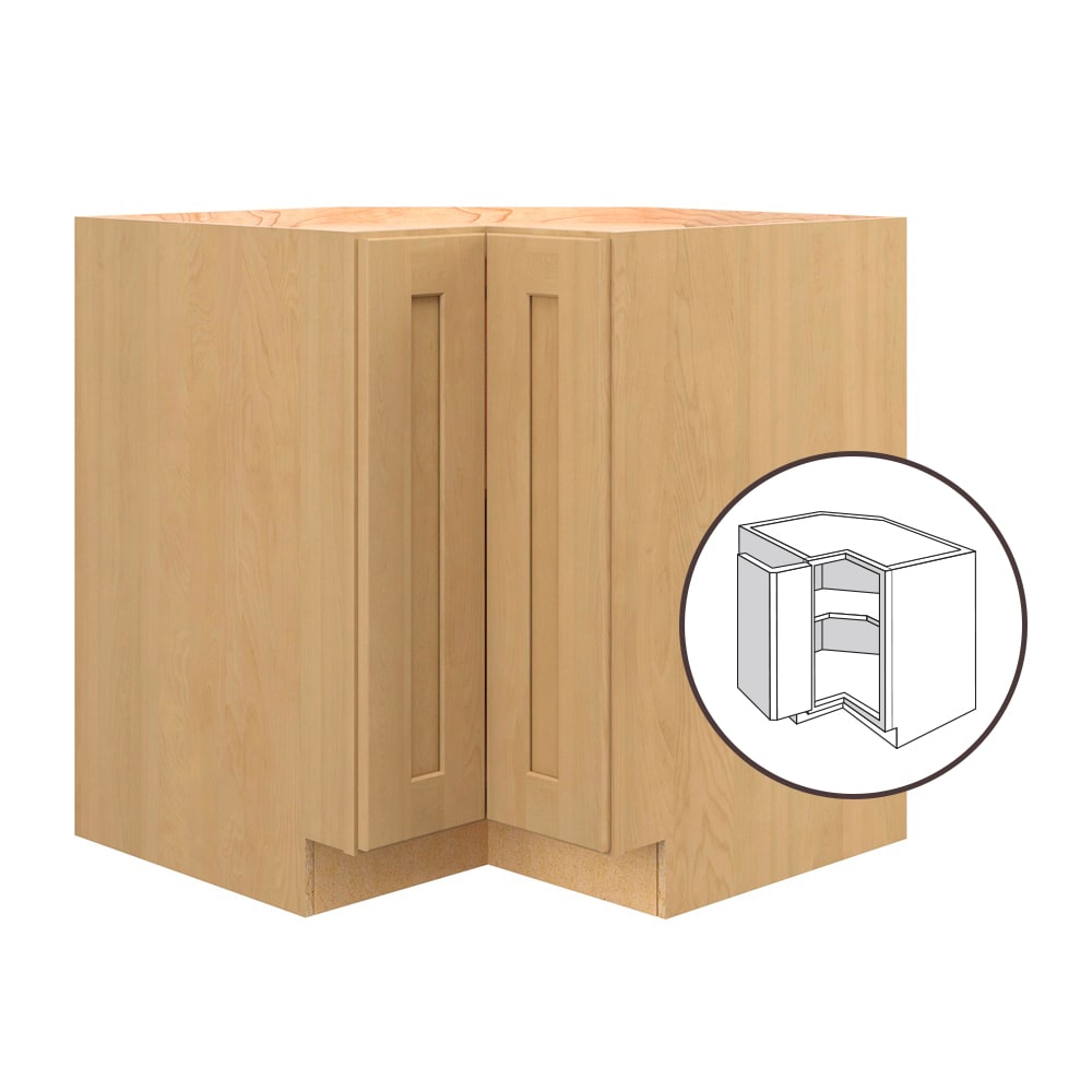 allen + roth 24371IB Innsbrook 33-in W x 34.5-in H x 24-in D Rye Diagonal Corner base Fully assembled Cabinet (Flat Panel Shaker)