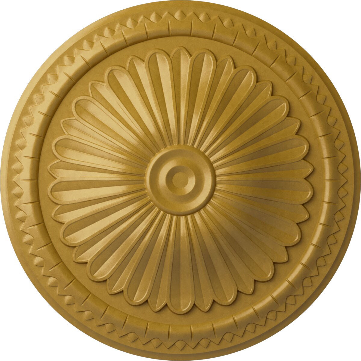Ekena Millwork CM14AXIGS Alexa 15-in W x 15-in L Painted Iridescent Gold Polyurethane Split Ceiling Medallion