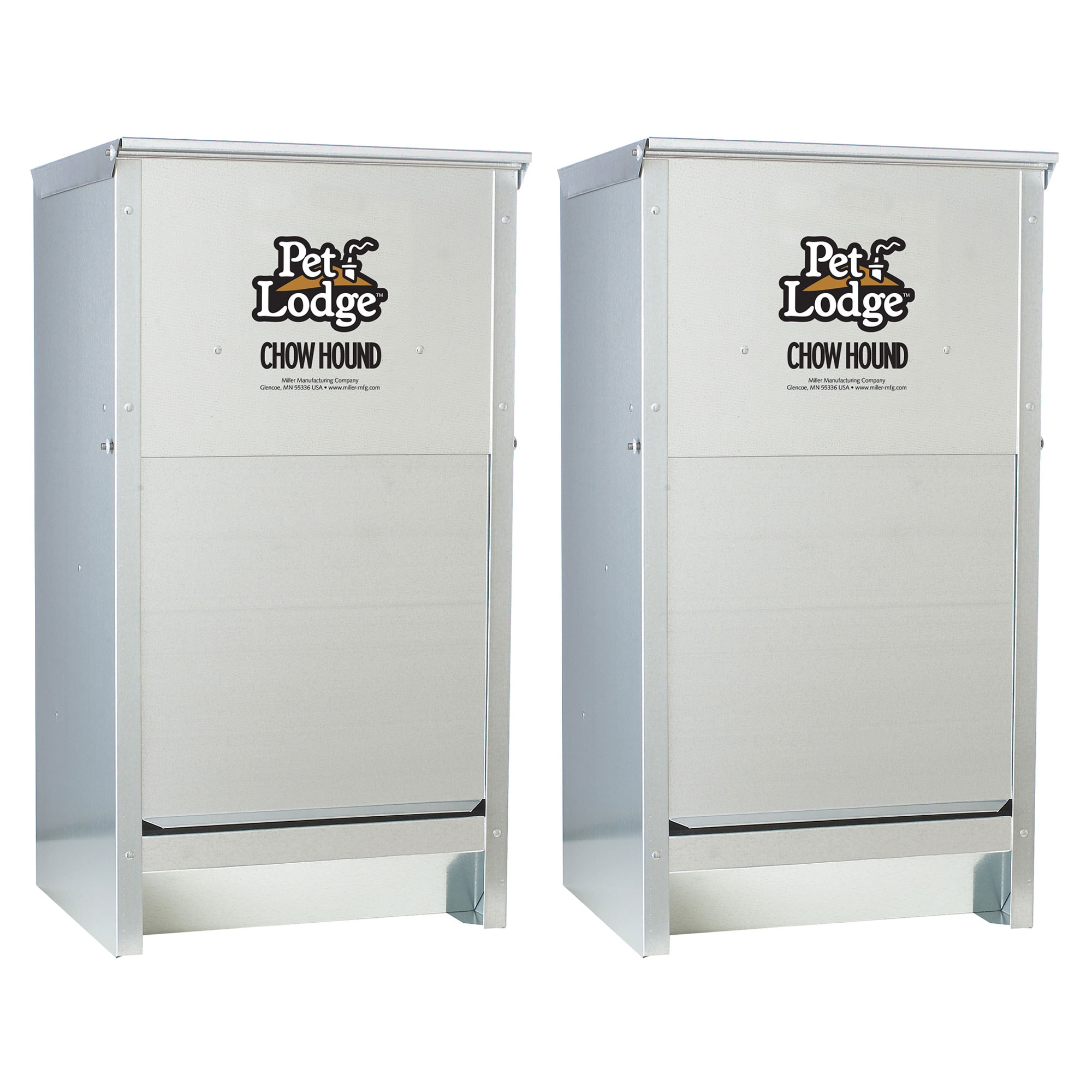 Little Giant -  Dry Food Automatic Steel Dog Feeder Chow Hound 25 LB (2 Pack)