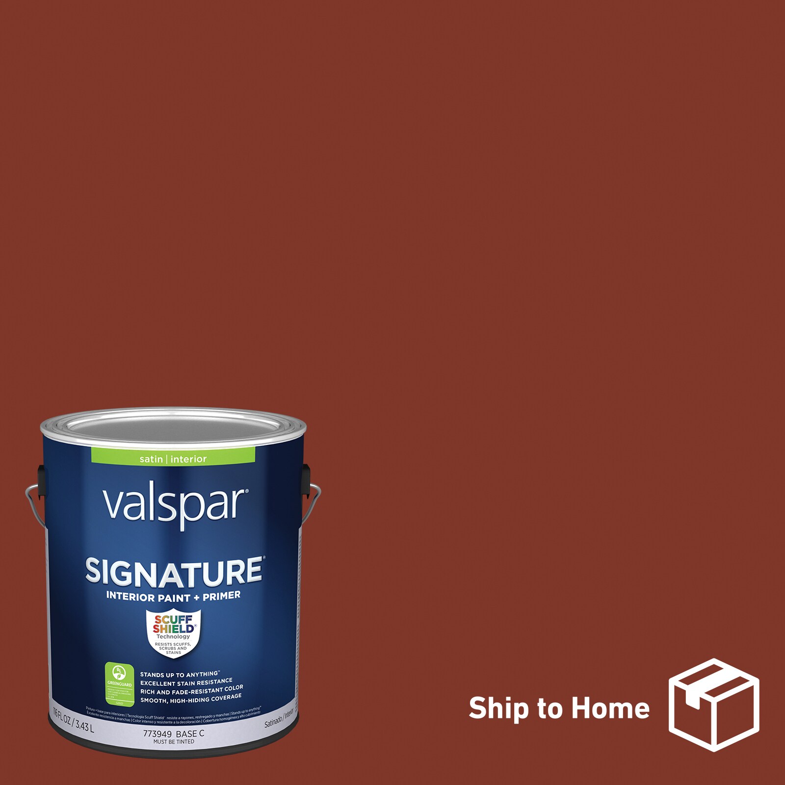 Valspar Signature Satin Quite Red 1011-3 Latex Interior Paint + Primer  (1-Gallon) at