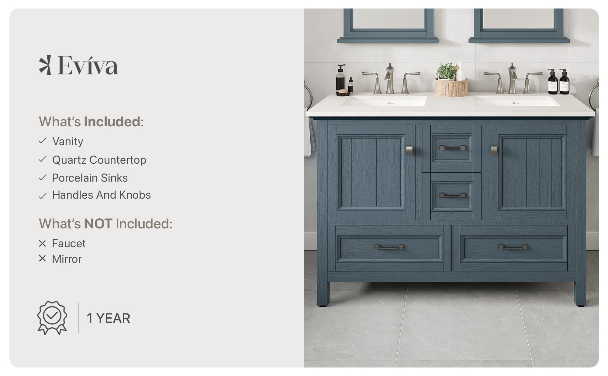 Eviva EVVN612-48AB-DS Bath-Vanity-Combo - View #8