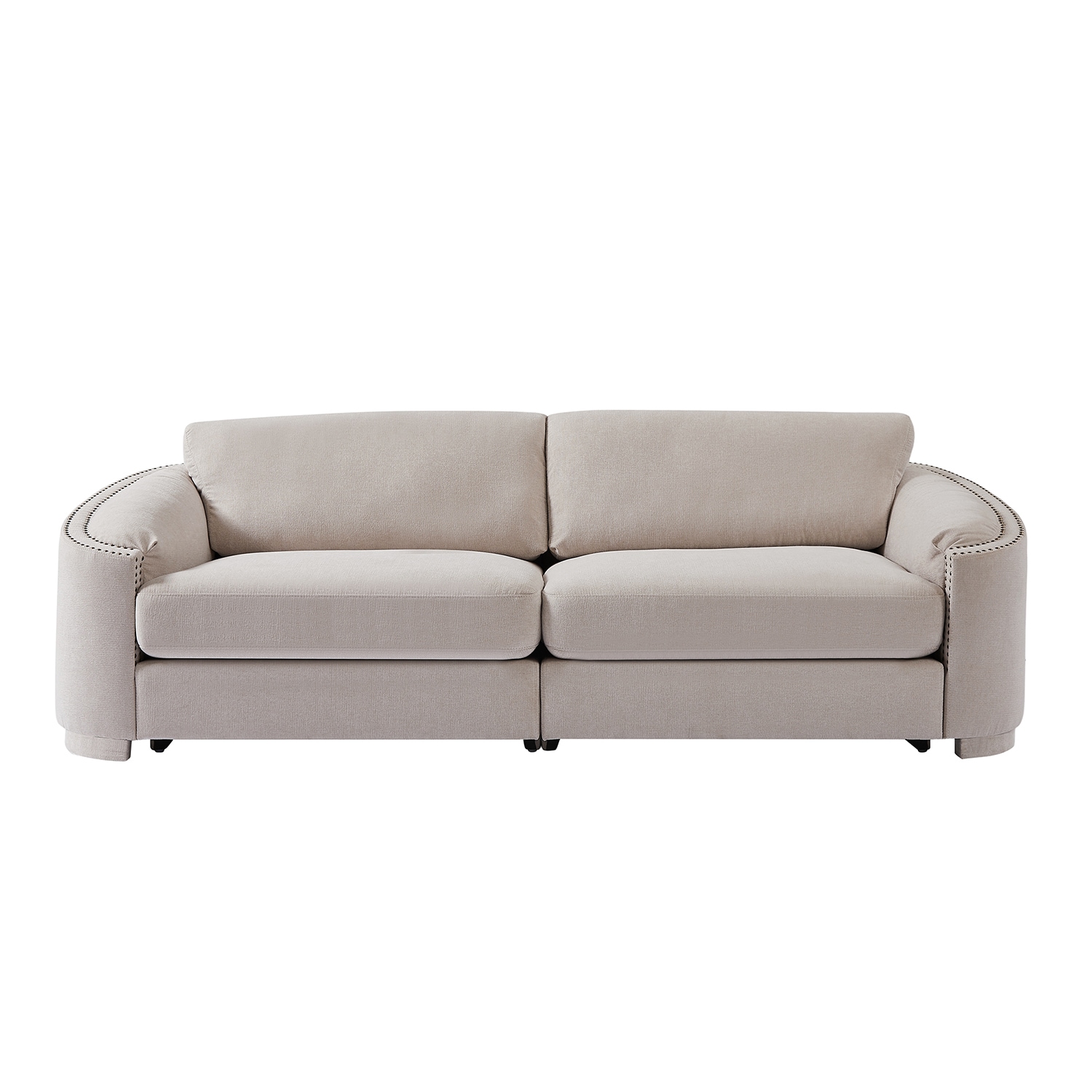 88.5 in. W Square Arm 3-Seats Linen Sofa with Removable Back, Seat CUS