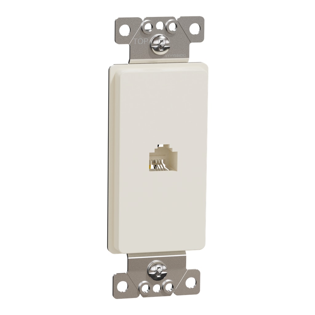 Square D SQR87T01LA X Series 1 -Gang Standard Size Matte Light Almond Polycarbonate Indoor Decorator Wall Plate
