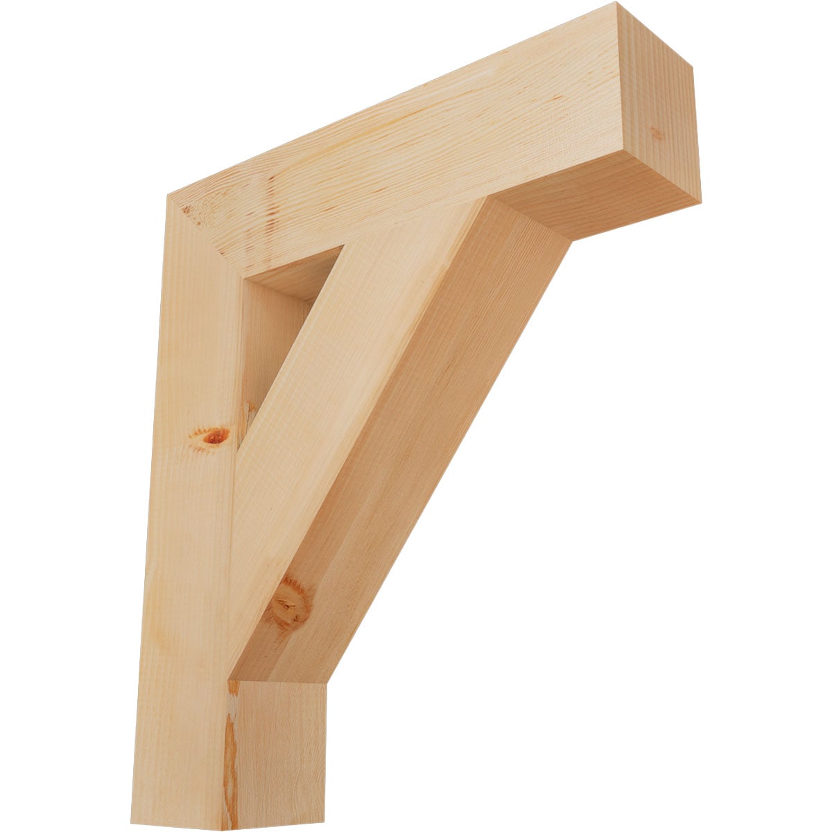 Ekena Millwork BKT06X26X30TRA05SDF Traditional block smooth 5-1/2-in x 26-in x 30-in Douglas fir Brown Wood Standard bracket