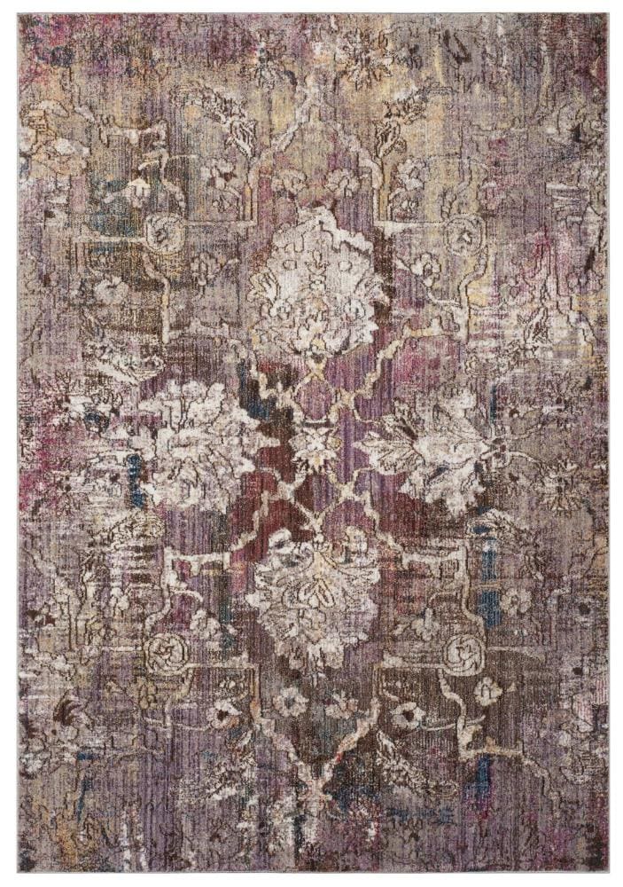 Safavieh BTL487U-6 Bristol Totas 6 x 9 (ft) Loomed Polyester Pink/Gray Rectangular Indoor Distressed/Overdyed Global Area rug