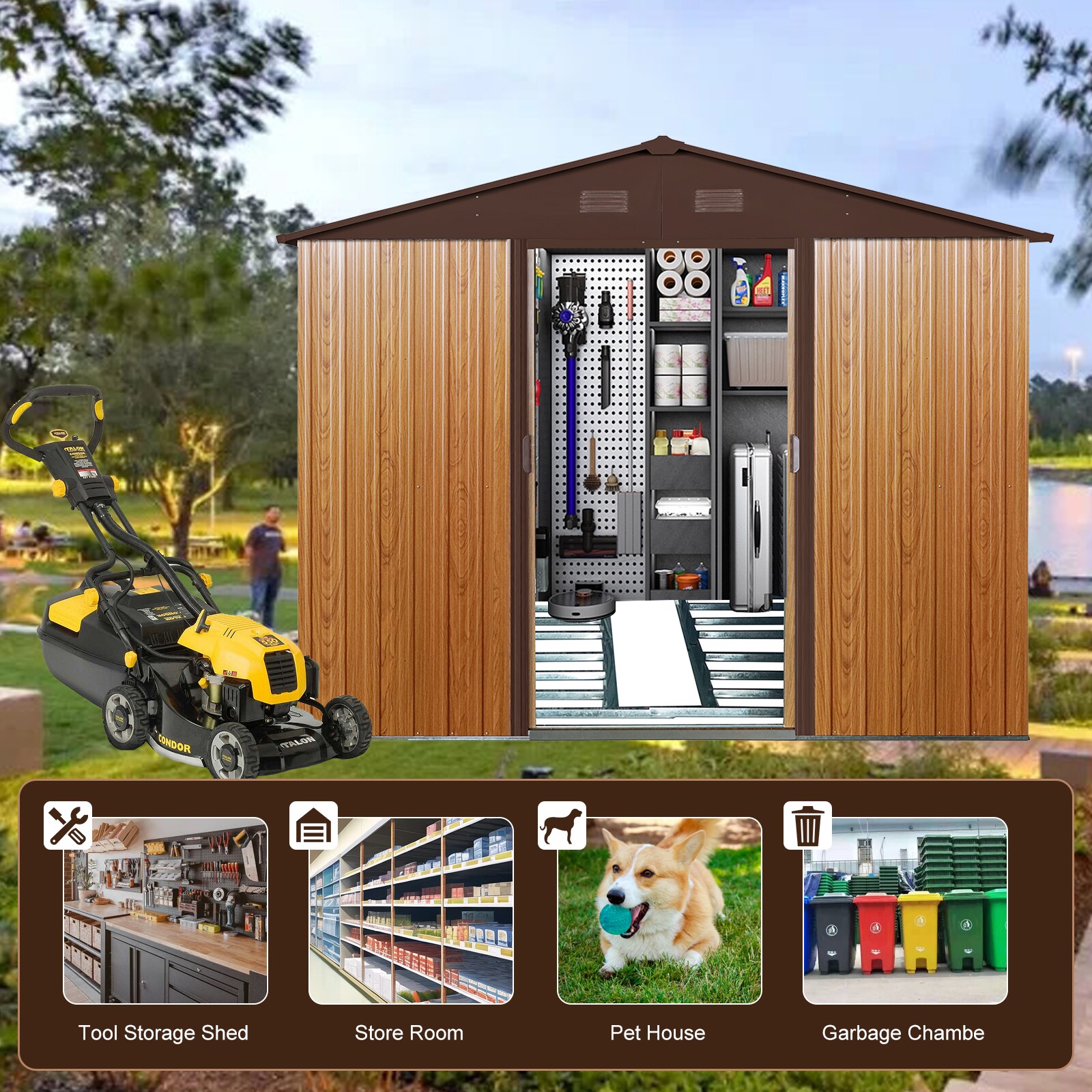 Mondawe MD-WWC00015 Metal-Storage-Buildings-Sheds - View #5
