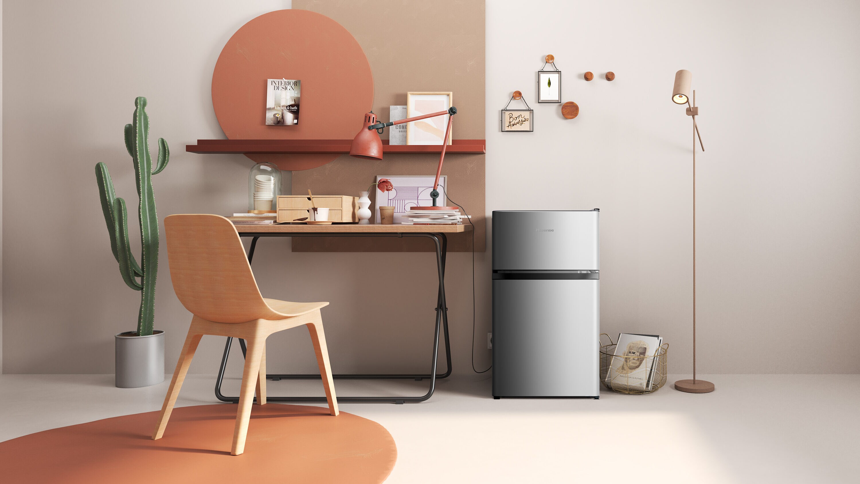 Hisense 3.1-cu ft Mini Fridge with Freezer (Silver) ENERGY STAR
