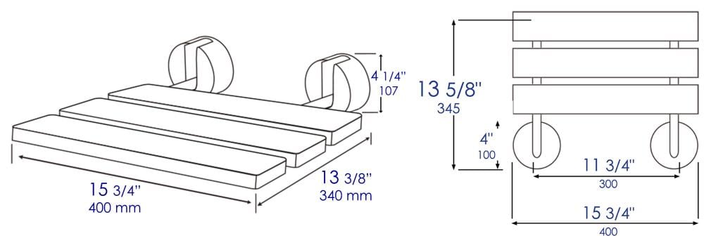 ALFI ABS16R-BN Bath-Safety-Seats-Benches - View #5