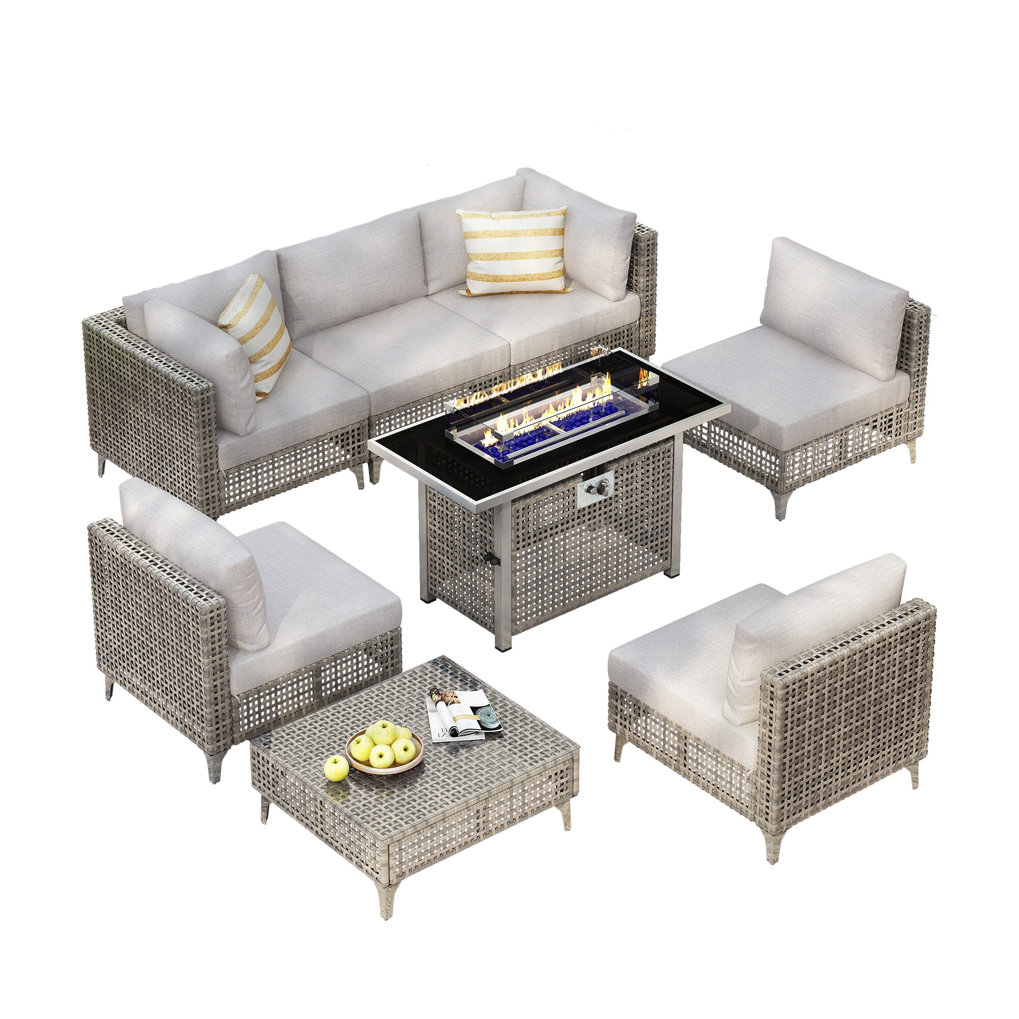SINOFURN SYB260074GY Patio-Sofas-Daybeds - View #17