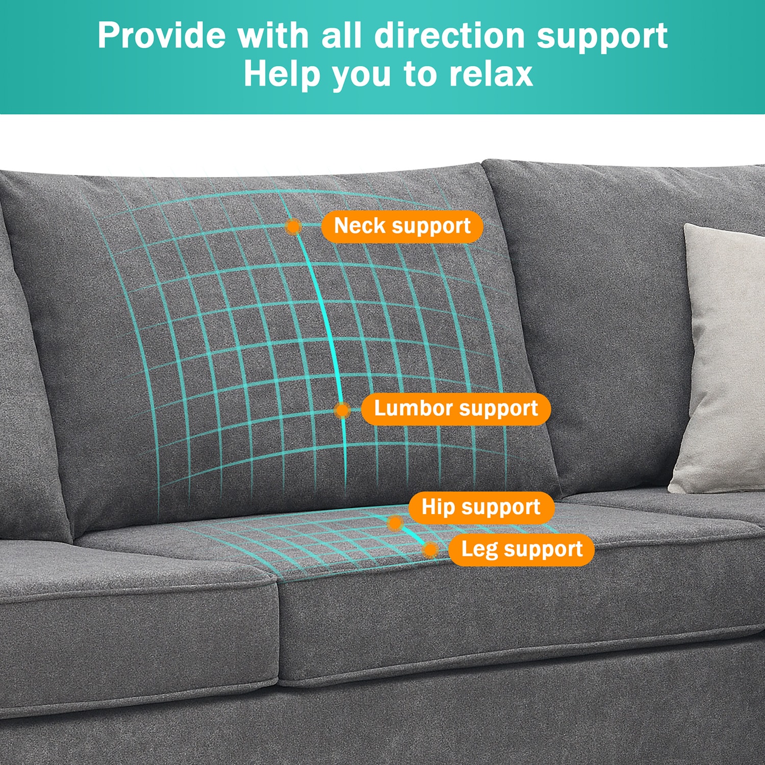 GZMR LZX-WF-201GY Sofas-Loveseats - View #7