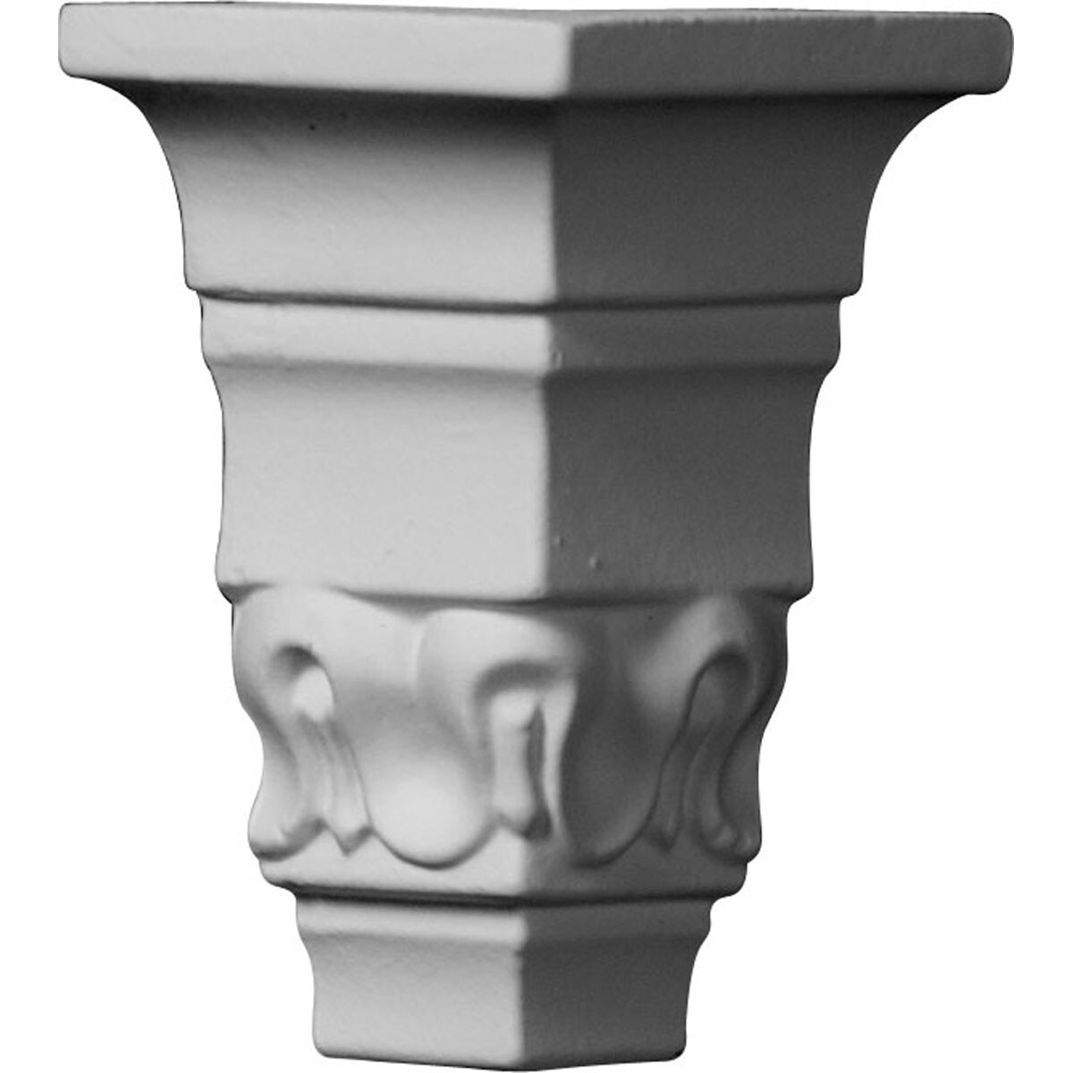 Ekena Millwork MOC01X03BE Raynor 1-1/2-in x 3-1/8-in Interior Primed Polyurethane Traditional 205352 Outside corner Crown Moulding Block