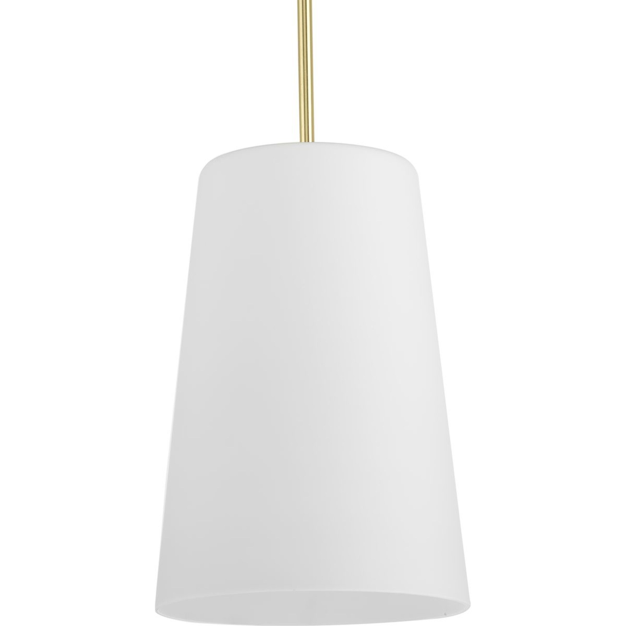 Clarion Satin Brass and Glass Pendant Light