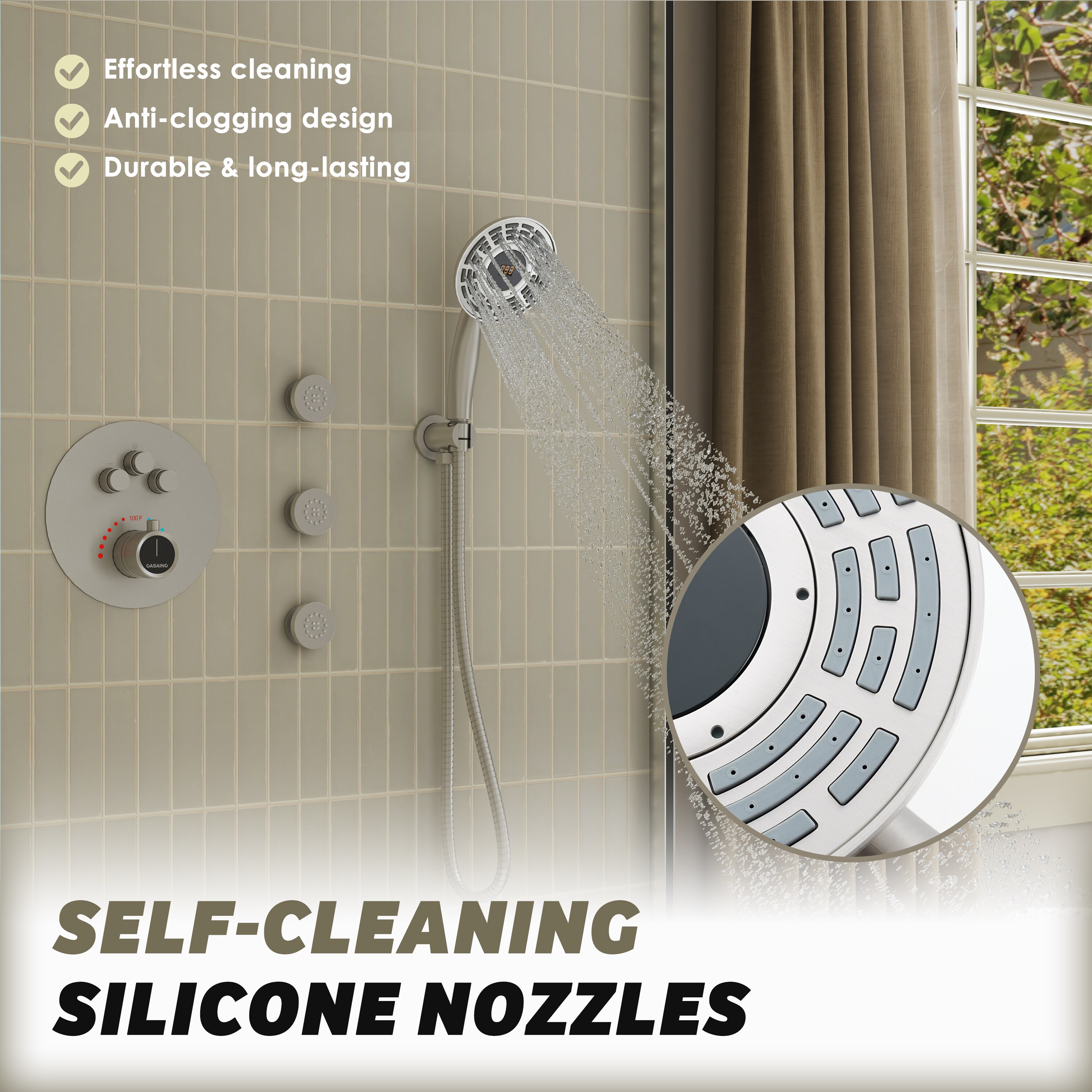 CASAINC CABR19008RBN Fixed-Showerhead - View #6