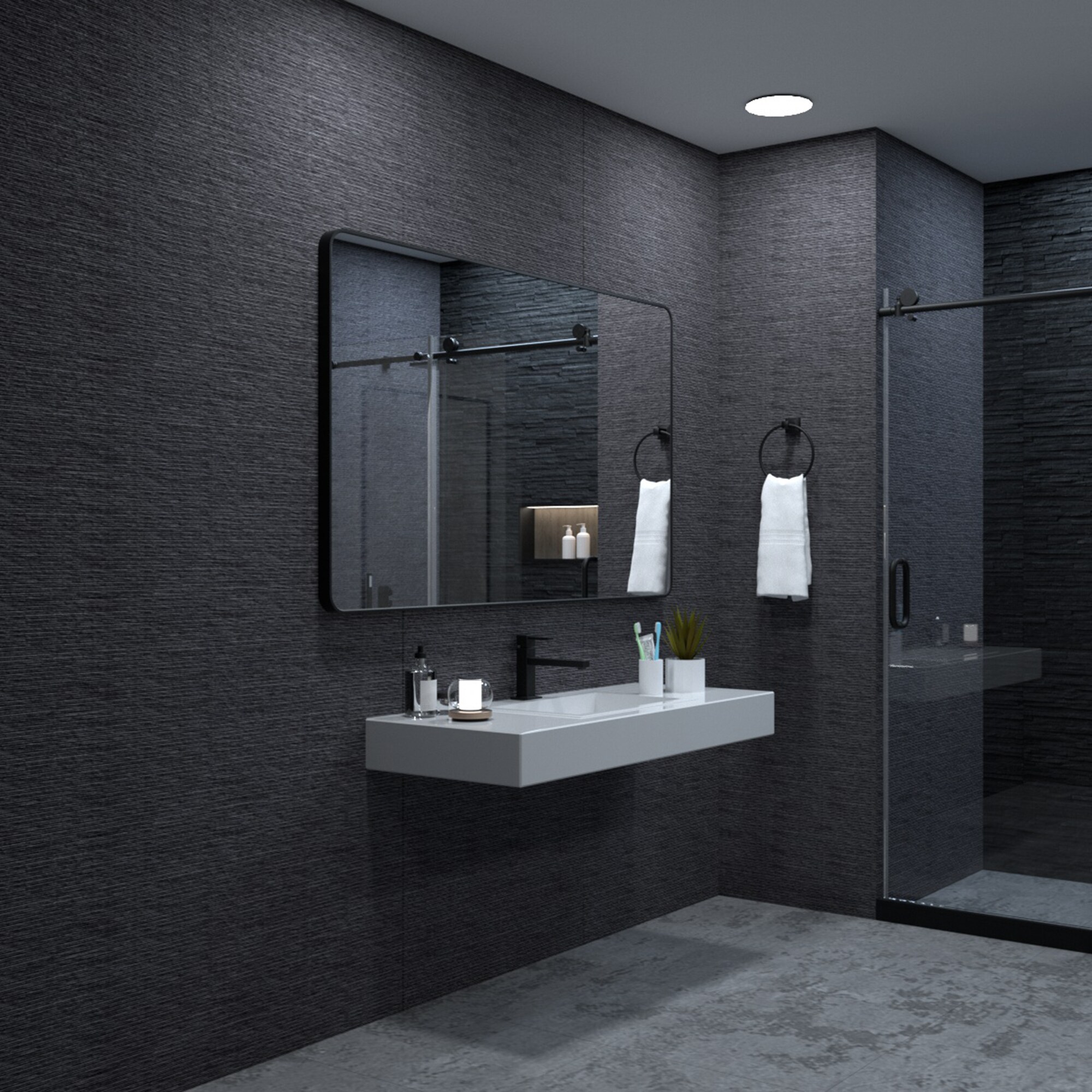 ExBrite FUBM6036MB Framed-Bath-Mirrors - View #9