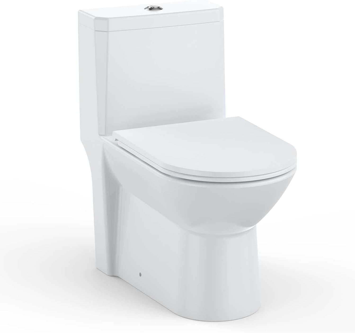 Qeetex PD-PHO-33FBYFKH Smart Toilet-One-Piece Bidet-Warm Water Sprayer-Dryer-Foot Sensor-Heated Seat-LED Display-Tankless