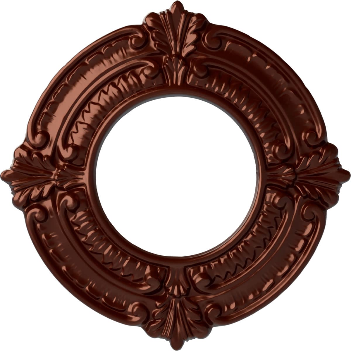 Ekena Millwork CM09BNACS Benson 9-in W x 9-in L Painted Antique Copper Polyurethane Whole Ceiling Medallion