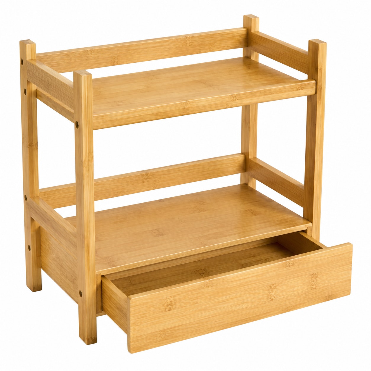 Paradigms Interiors 2 Tier Countertop Organizer With Hidden Drawer For Bathroom Vanity Kitchen Office #514068539698