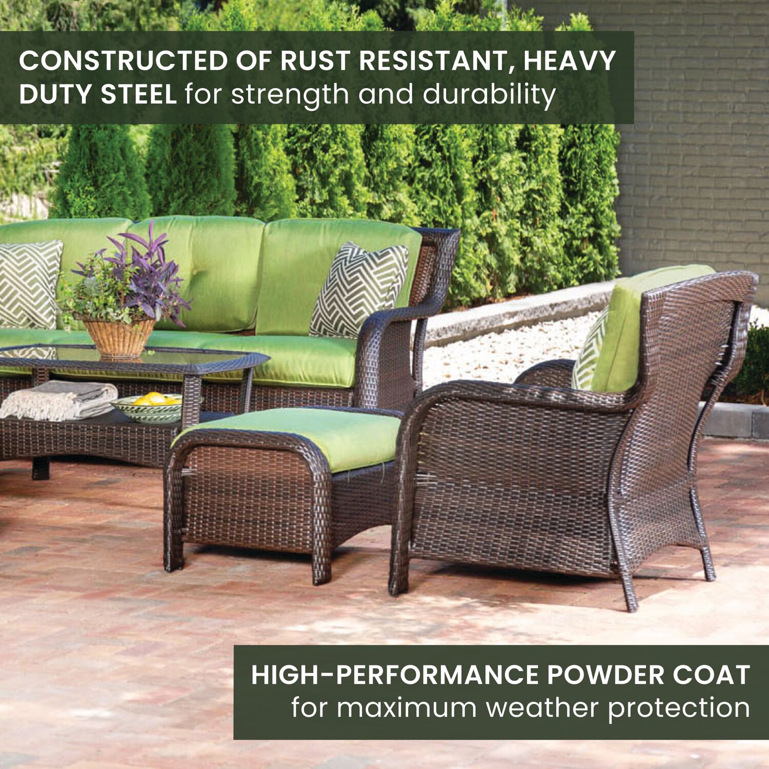 Hanover STRATH6PC-S-GRN Patio-Conversation-Sets - View #4