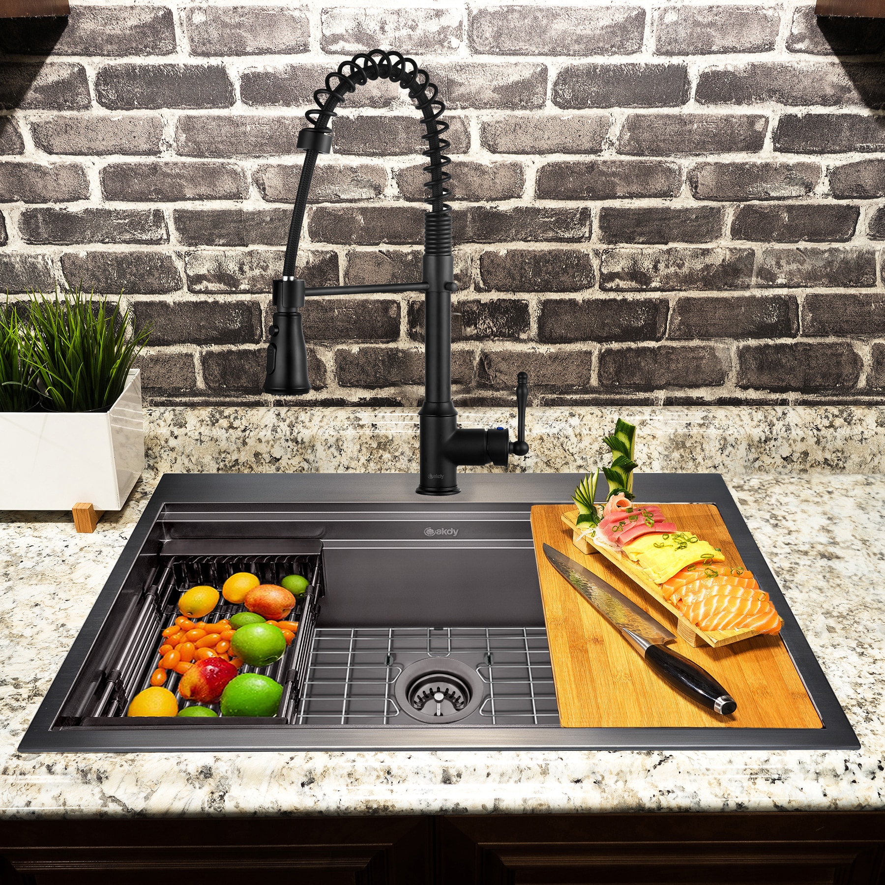 AKDY KS0506-KF12 Kitchen-Sinks - View #2