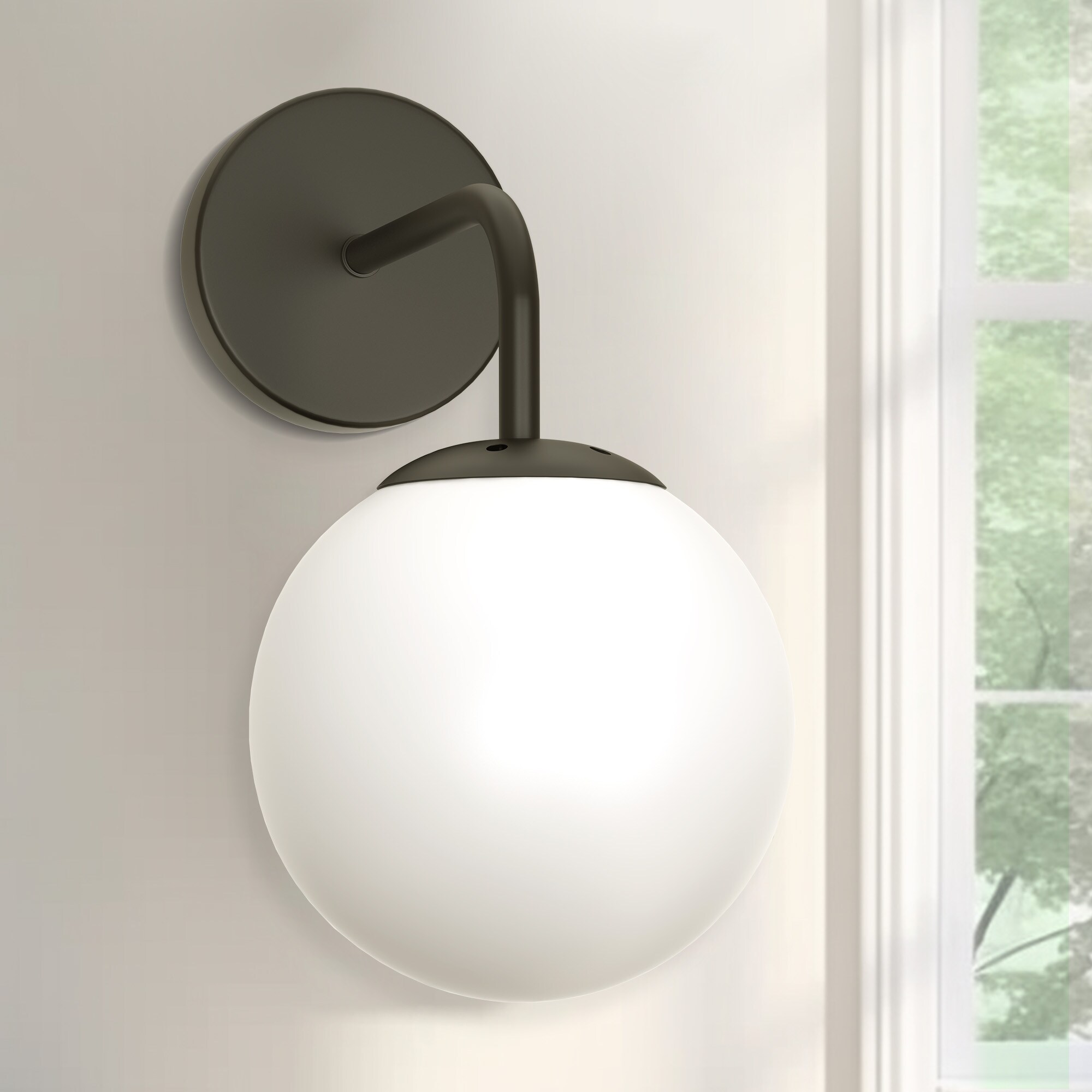YANSUN LA-NB07101ABL-11 5.9-in 1 -Light Black Modern/contemporary Vanity light