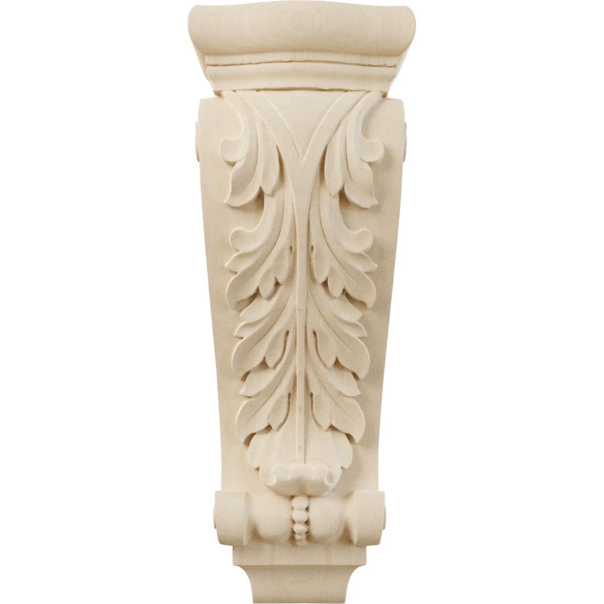 Large Acanthus Pilaster Rubberwood Corbel, 20" Height