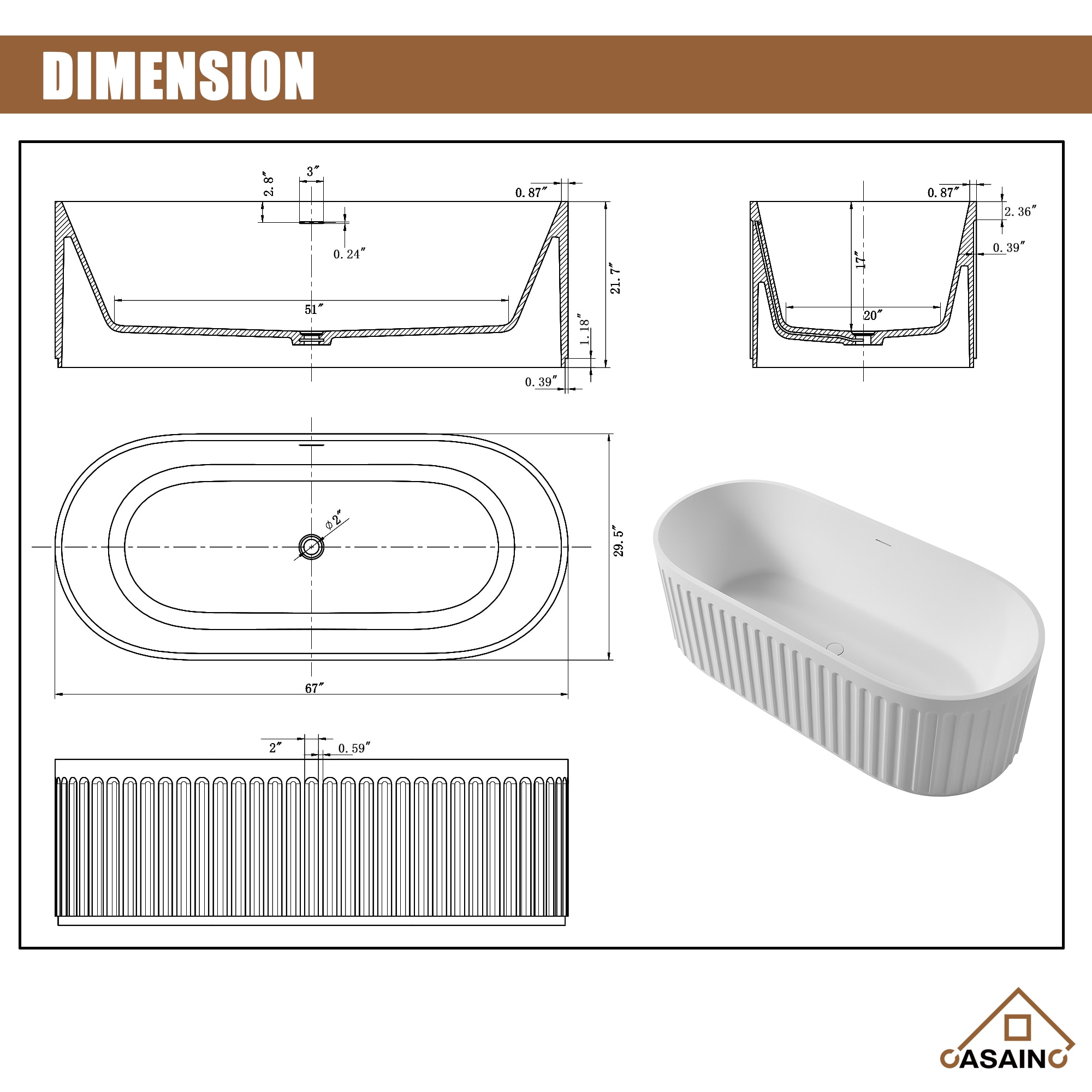 CASAINC CA21S0367 bathtubs - View #11