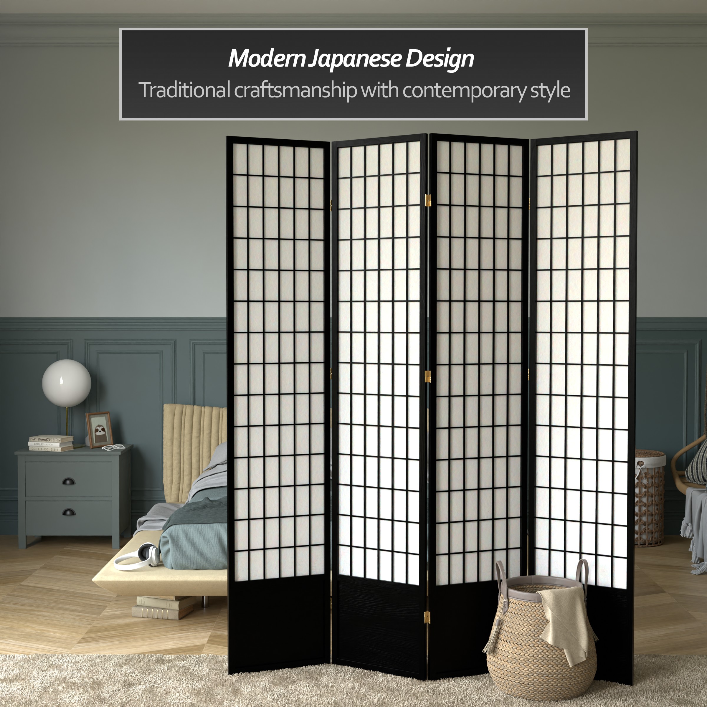 Red Lantern 84WP-BLK-4P Indoor-Privacy-Screens - View #5