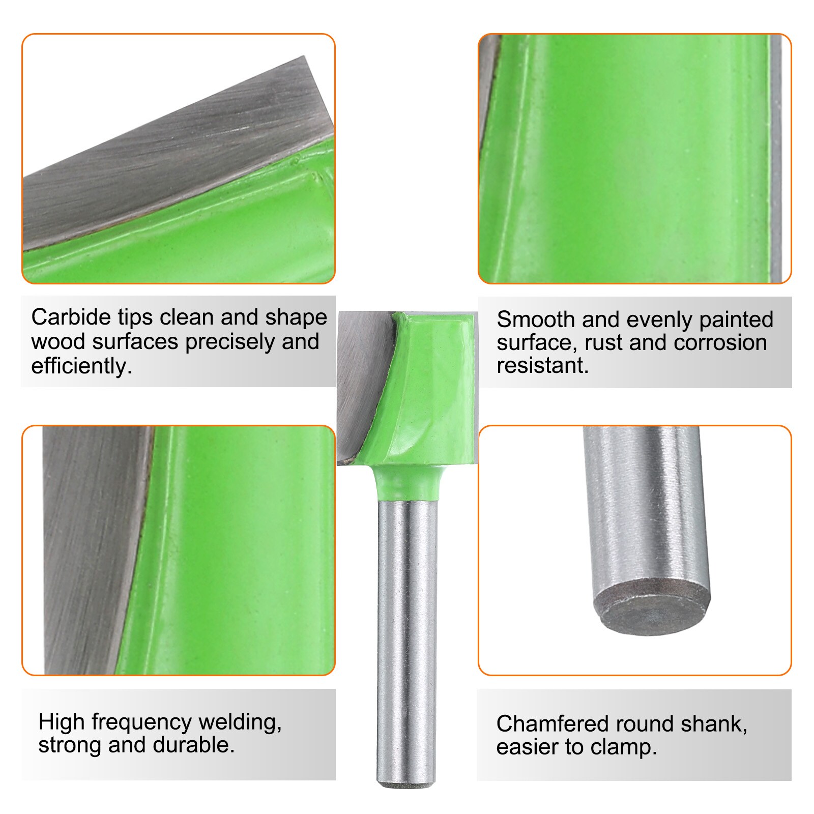 Unique Bargains Bottom Cleaning Router Bit 1/4 Inch Shank Carbide ...